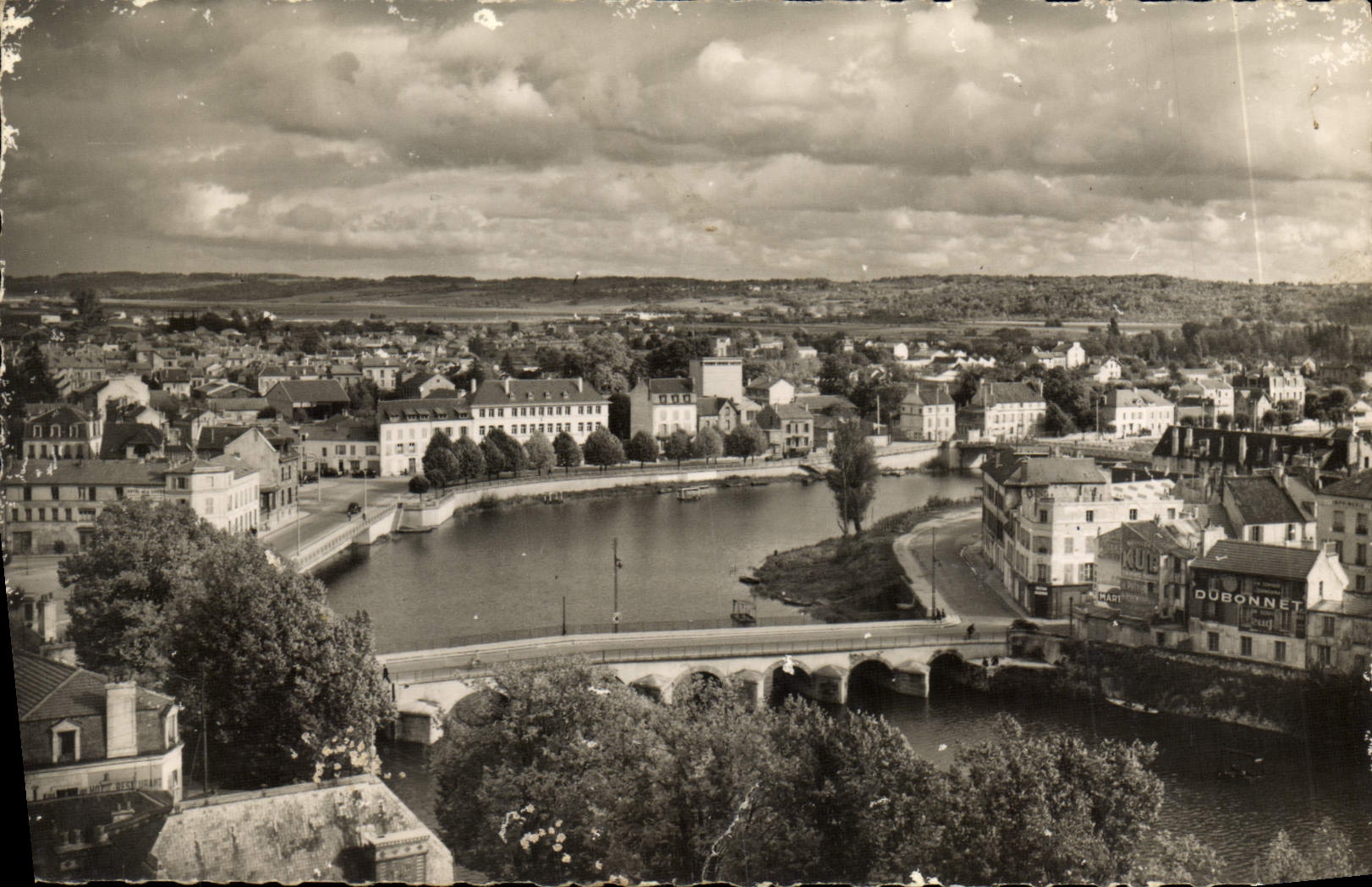 MODERN CARD Meaux the Bridge of the Market On the Marne