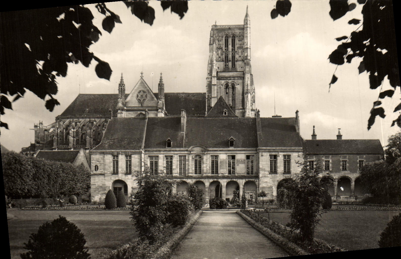 MODERN CARD Meaux and the Cathedral Seen of the Baossuet Garden