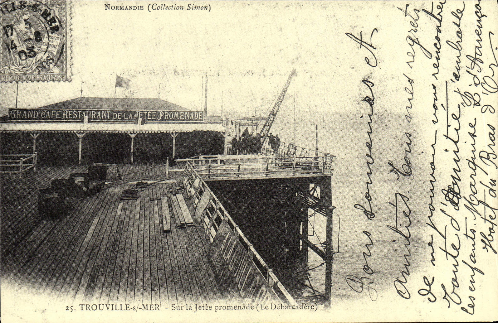 REPRO Trouville Sea On the Pier walk the unloading dock