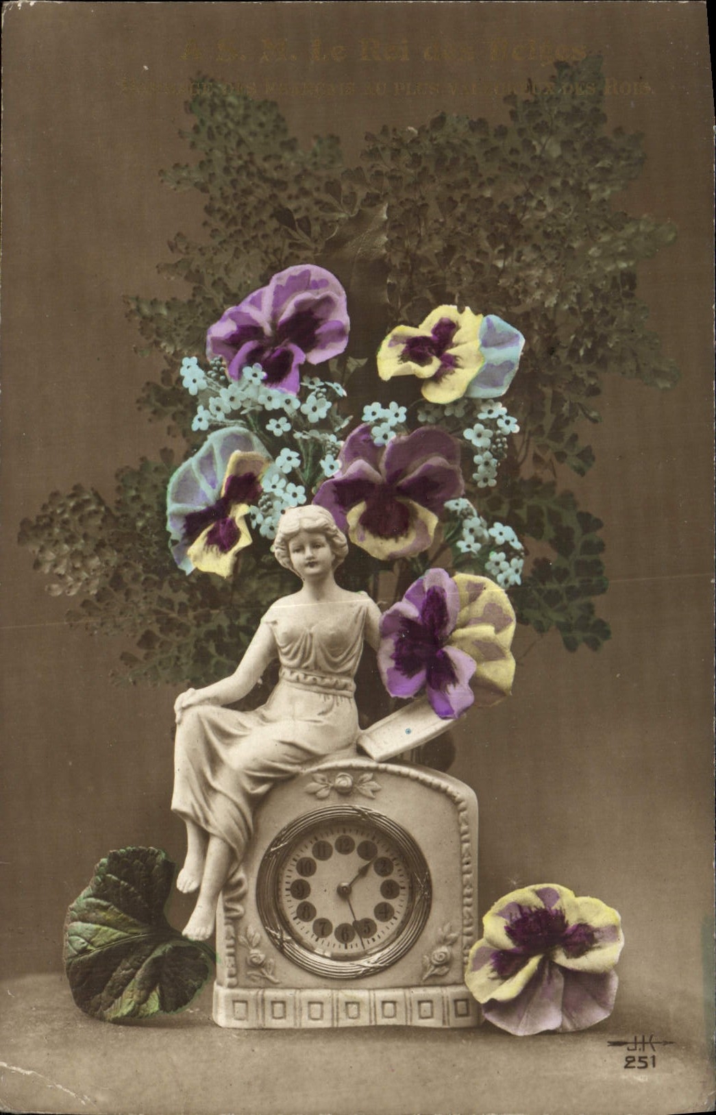 CPA Fantaisie Fleurs Santon