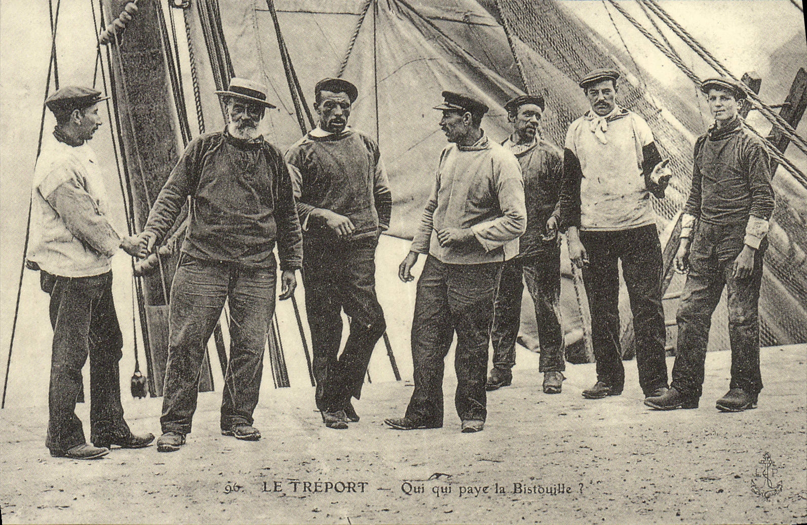 REPRO Le Treport Qui Paye la Bistoille Peche Pecheurs