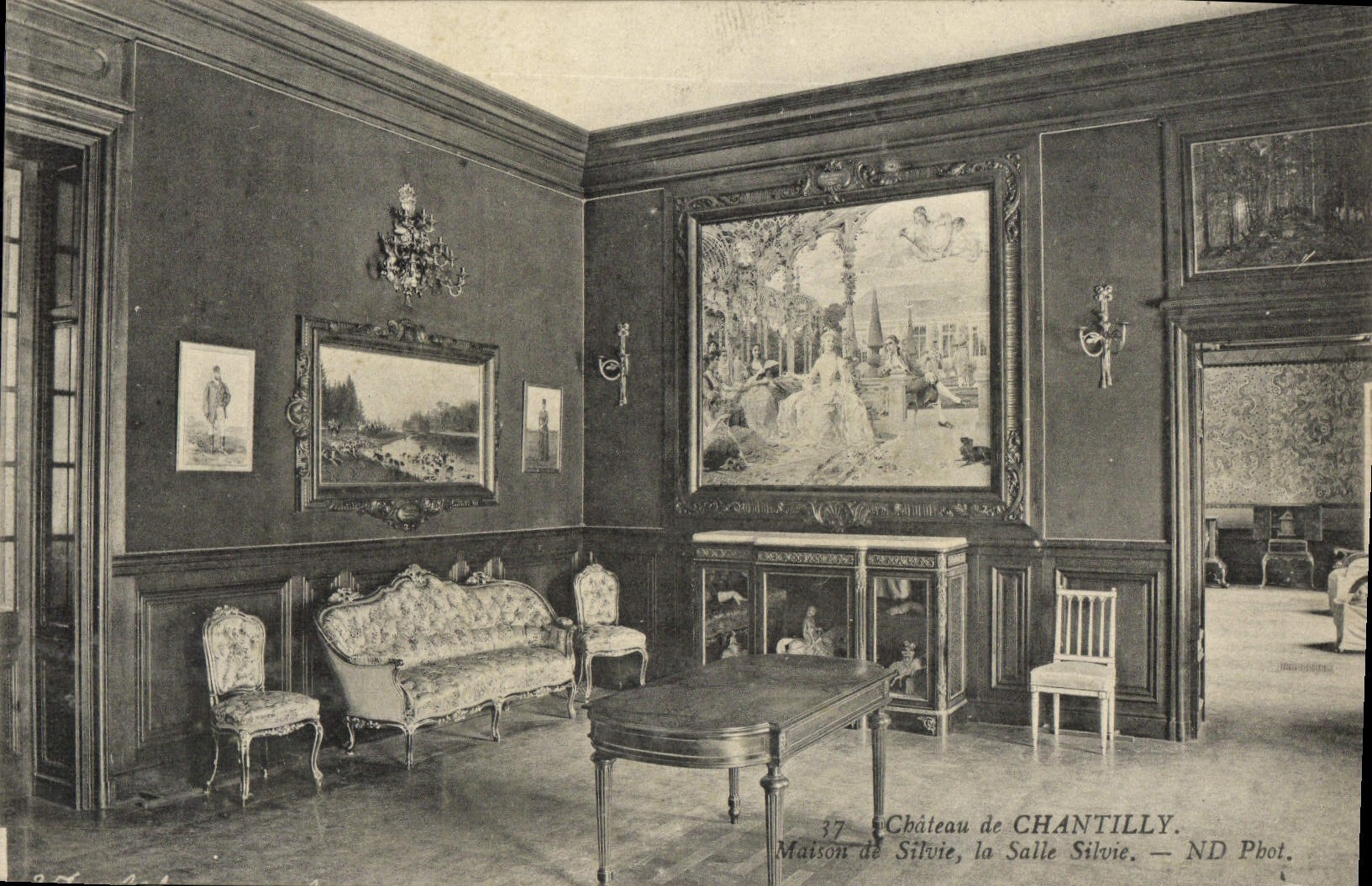 Castillo de la POSTAL de la VENDIMIA de la casa de Chantilly de Silvie