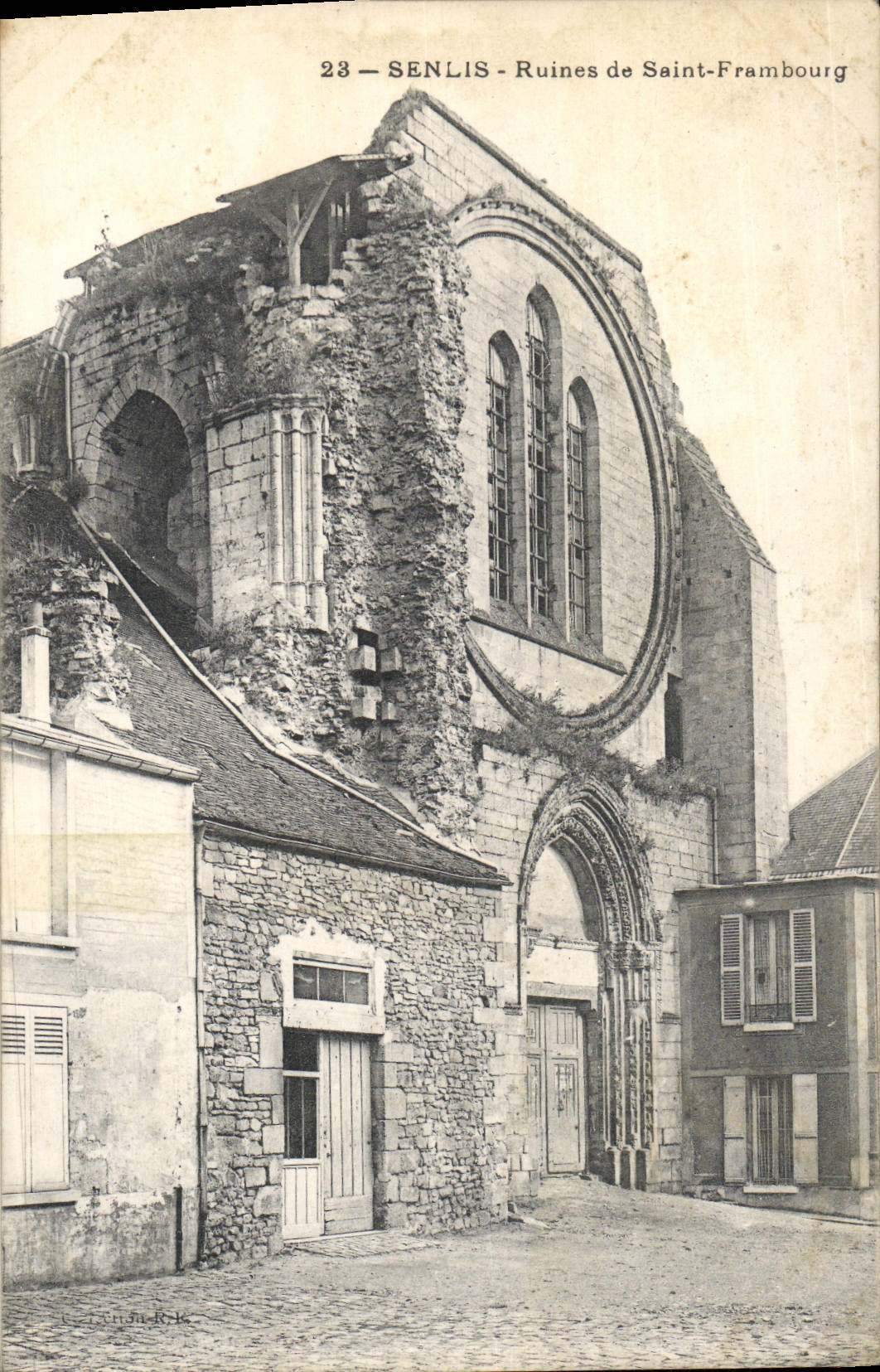 VINTAGE POSTCARD Senlis Ruins of Frambourg Saint