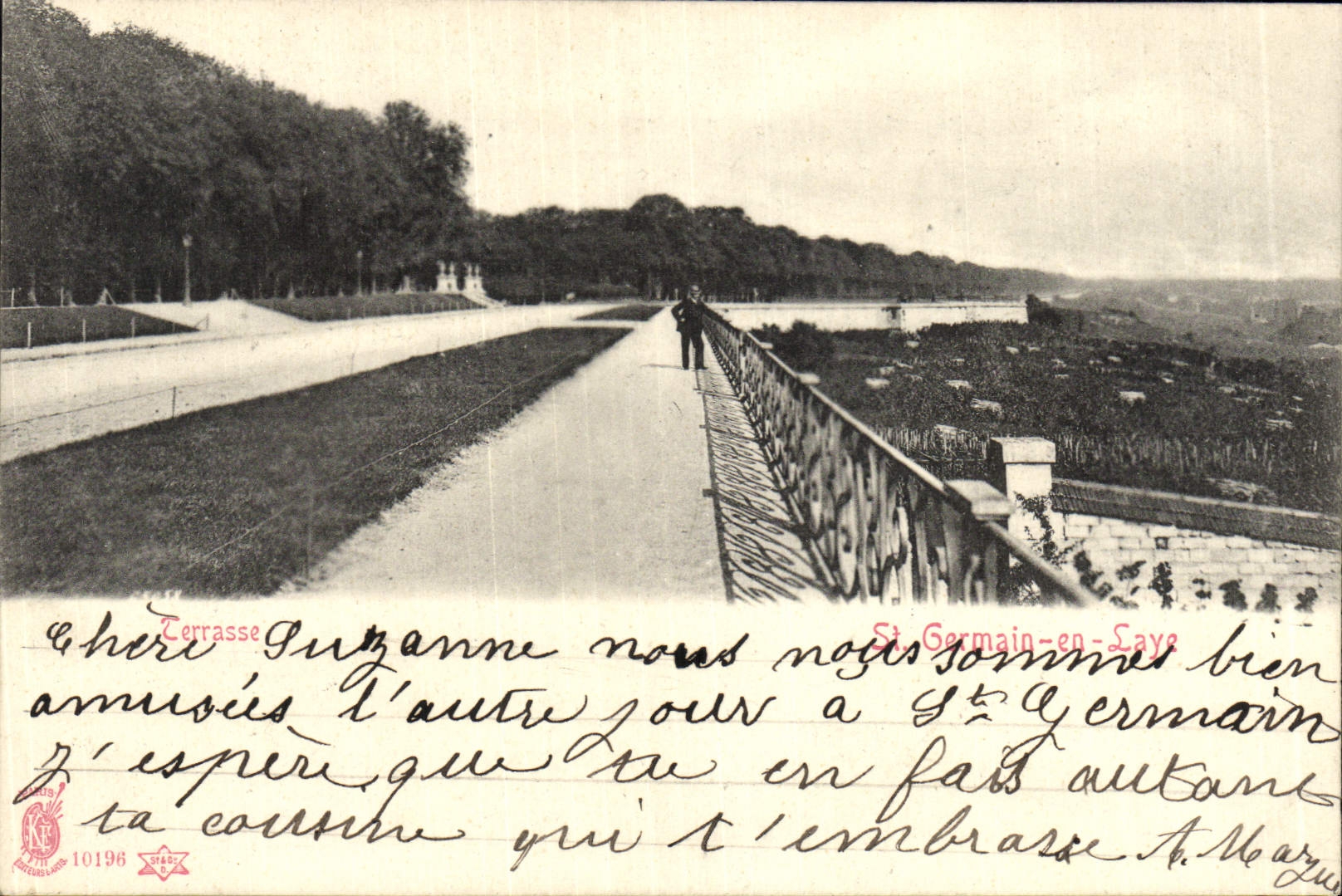 St alemán de la POSTAL de la VENDIMIA en terraza del martillo de Bush