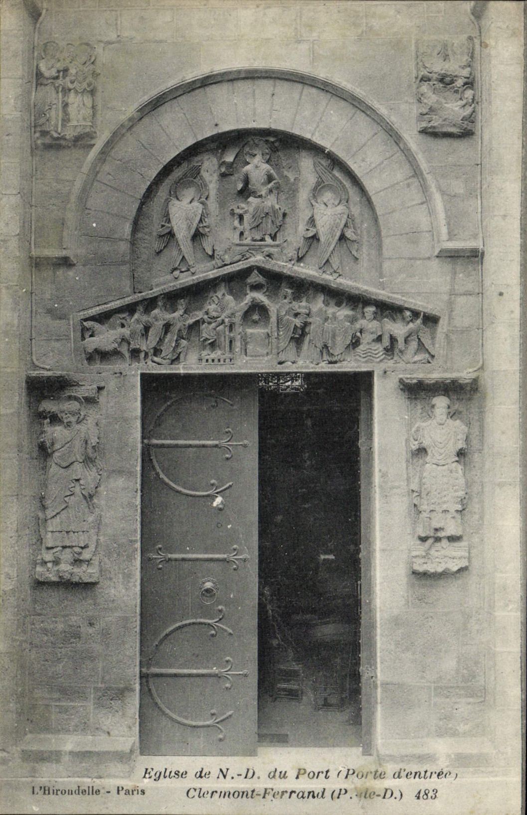 Iglesia del Nd de la POSTAL de la VENDIMIA de la Clermont-Ferrand portuaria