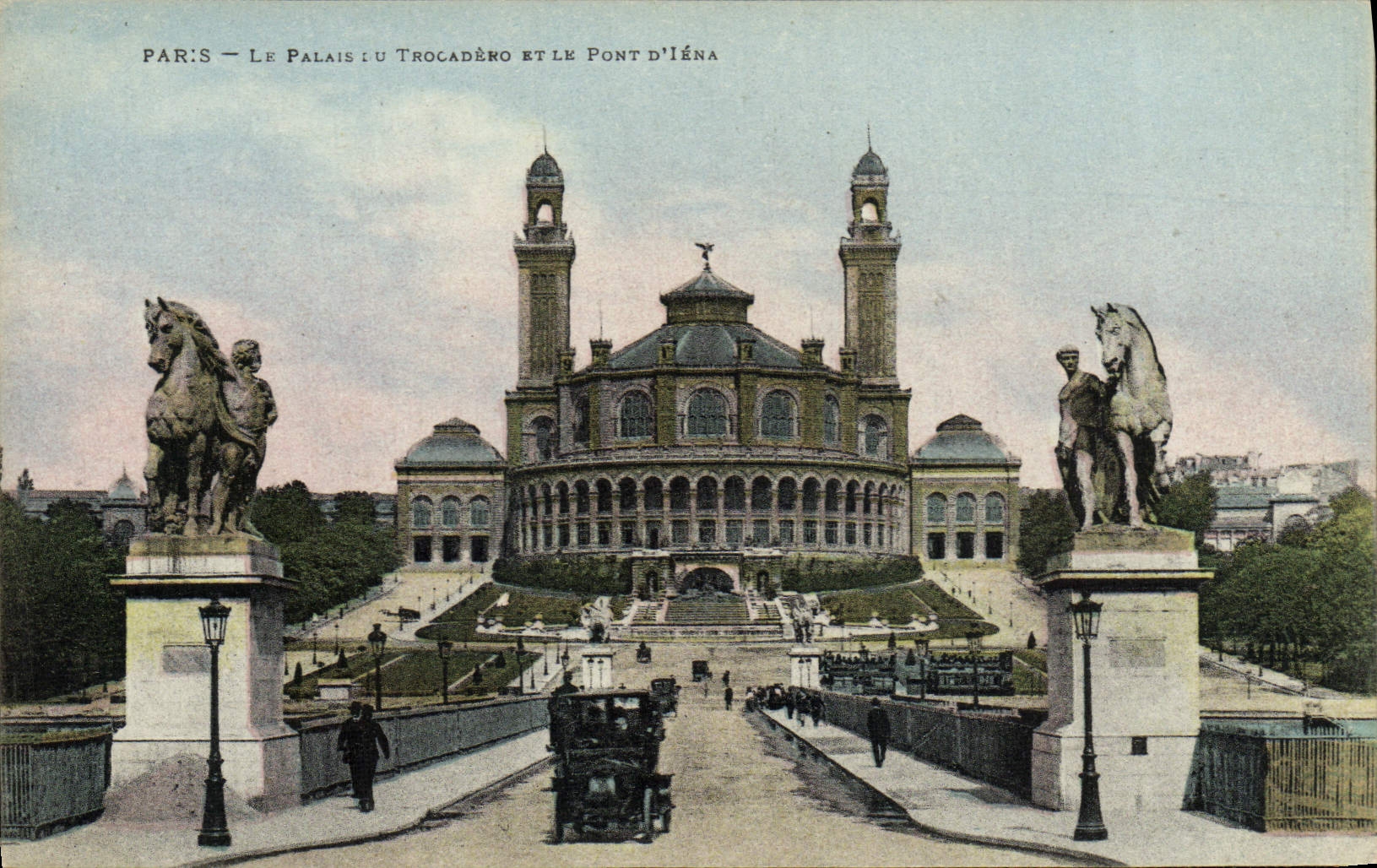 VINTAGE POSTCARD Paris the Palate of Trocadero And the Bridge D' Iena