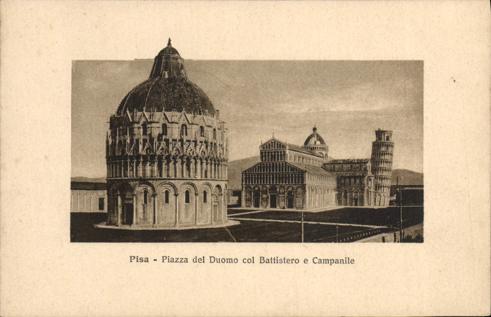 CPA Pisa Piazza del Duomo Col Battistero e Campanile
