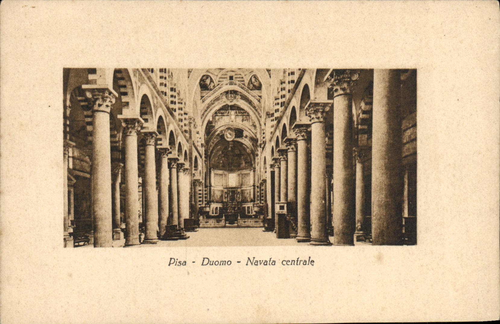 CPA Pisa Duomo Navata Centrale