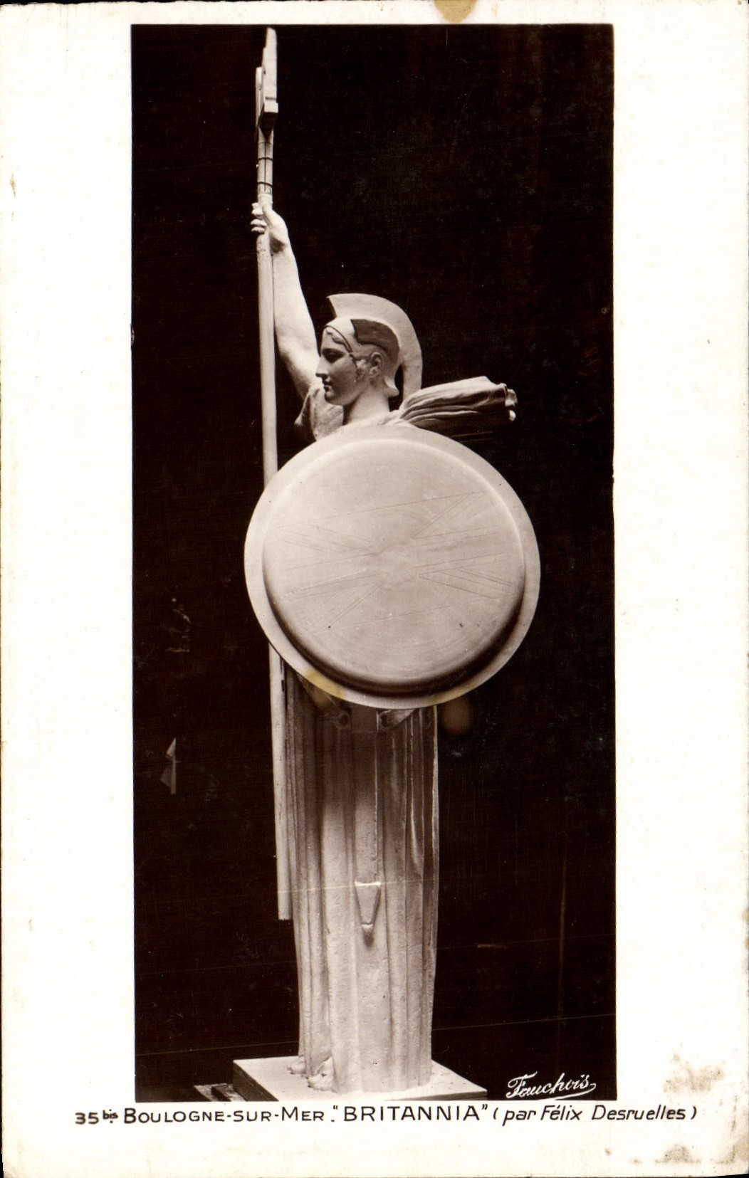 VINTAGE POSTCARD Boulogne On Sea Britannia Felix Desruelles