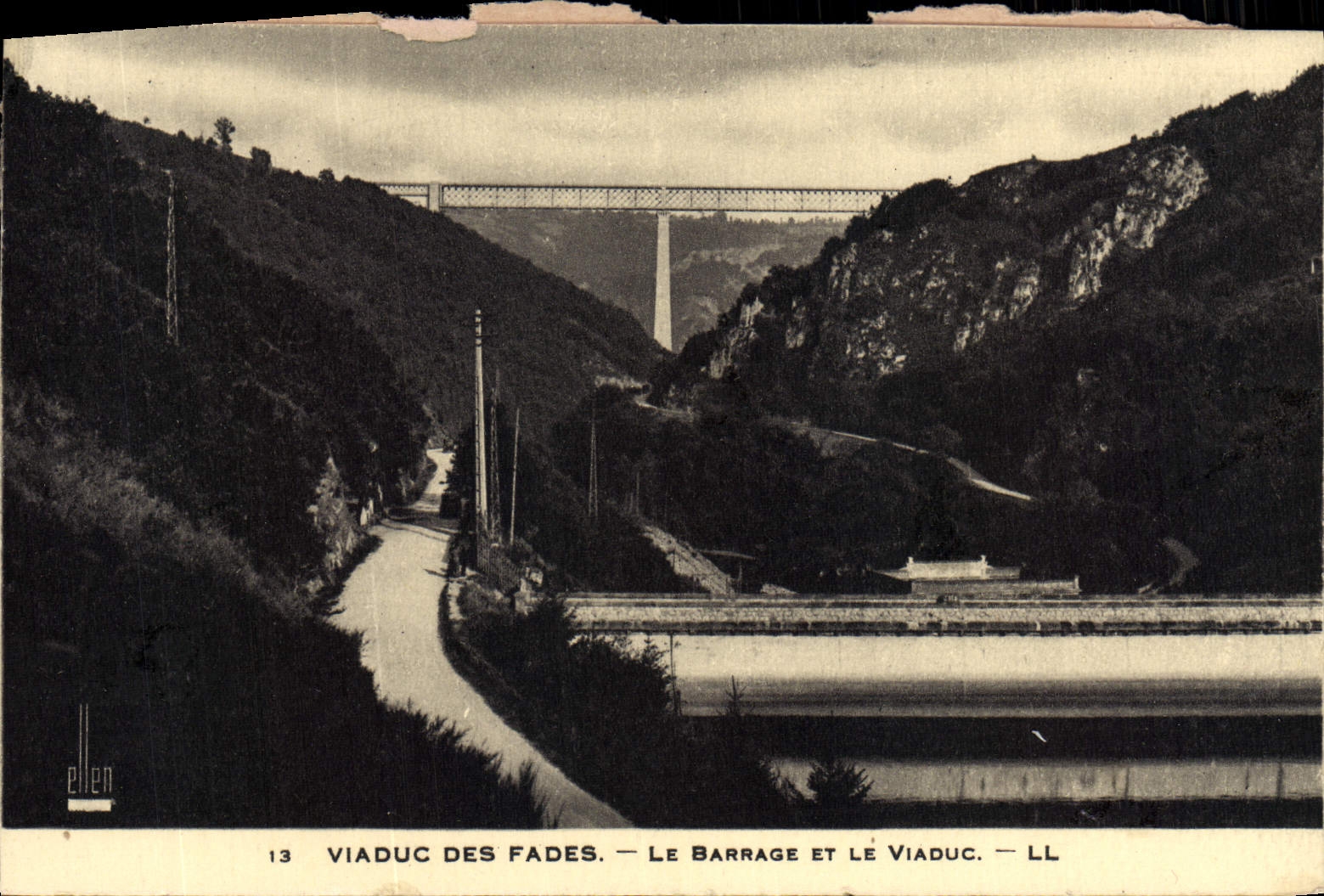 VINTAGE POSTCARD Viaduct Of Insipid the Stopping And the Viaduct