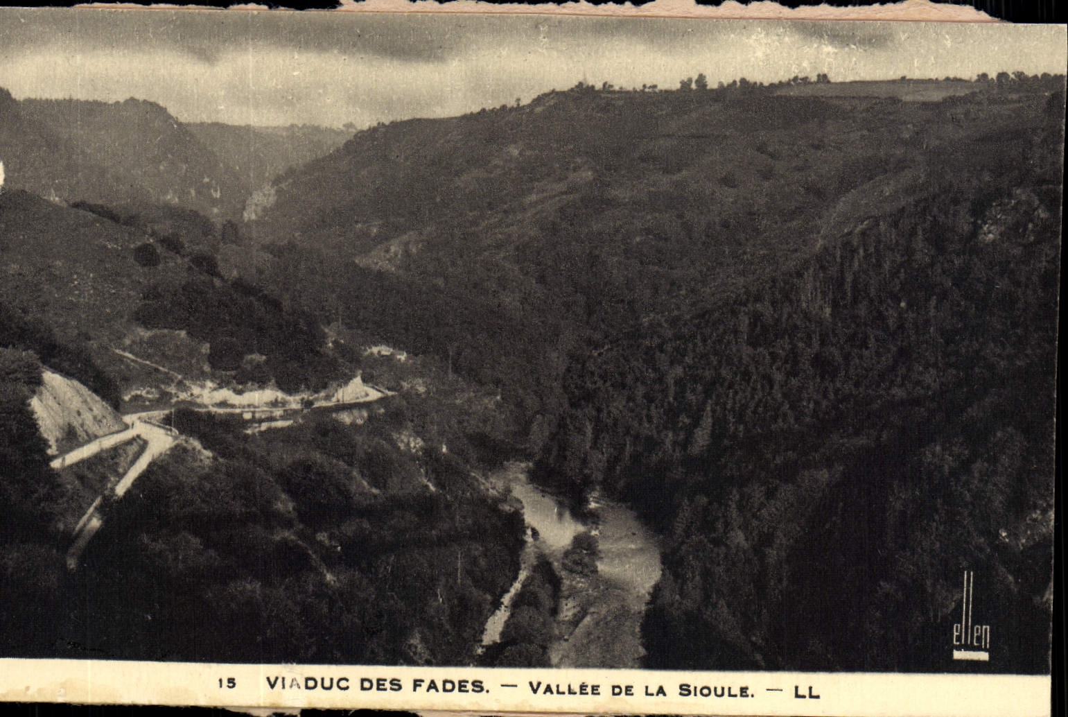 VINTAGE POSTCARD Viaduct Of Insipid the Valley Of Sioule