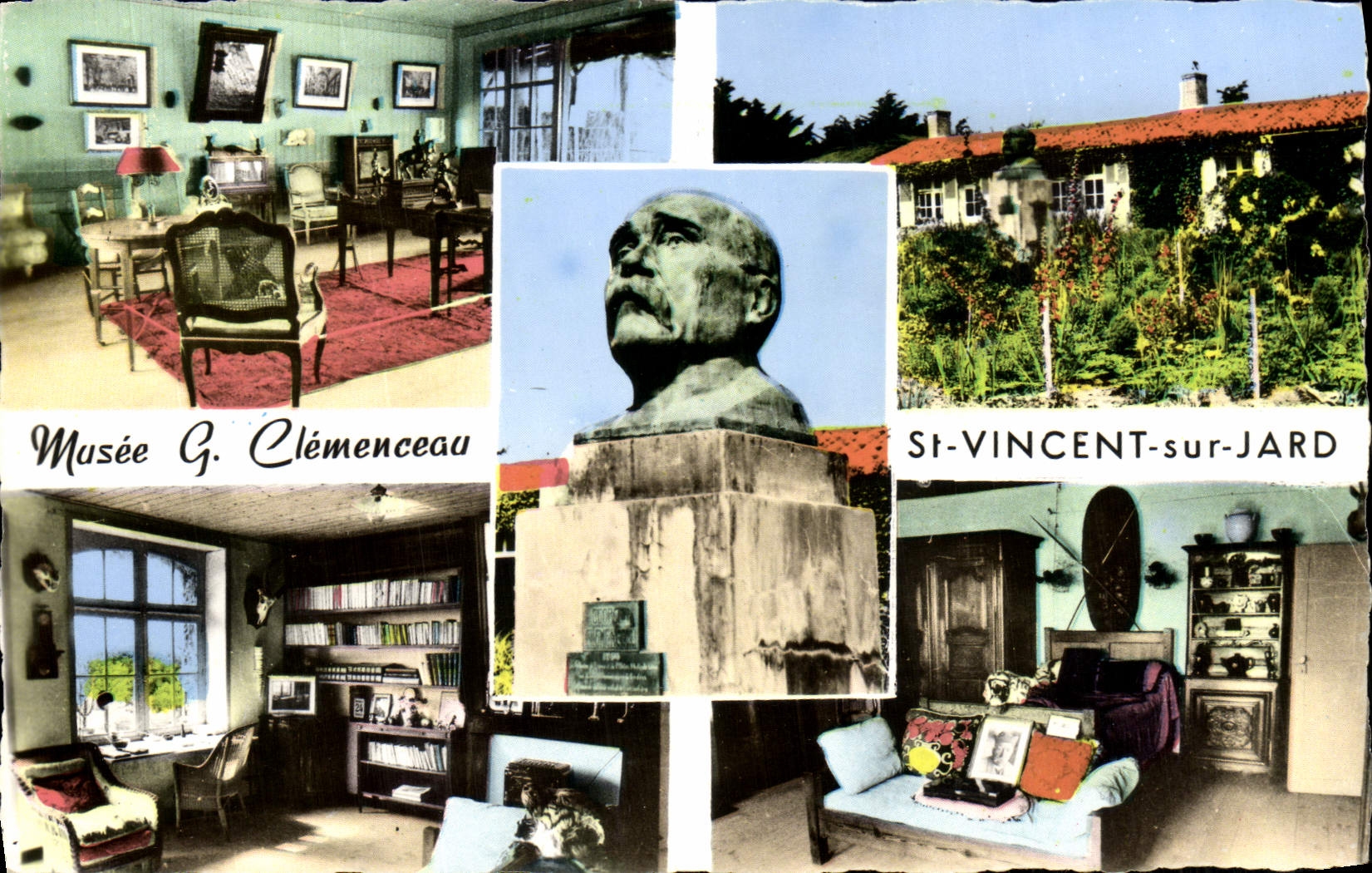 MODERN CARD St Vincent On Jard Georges Clémenceau Museum