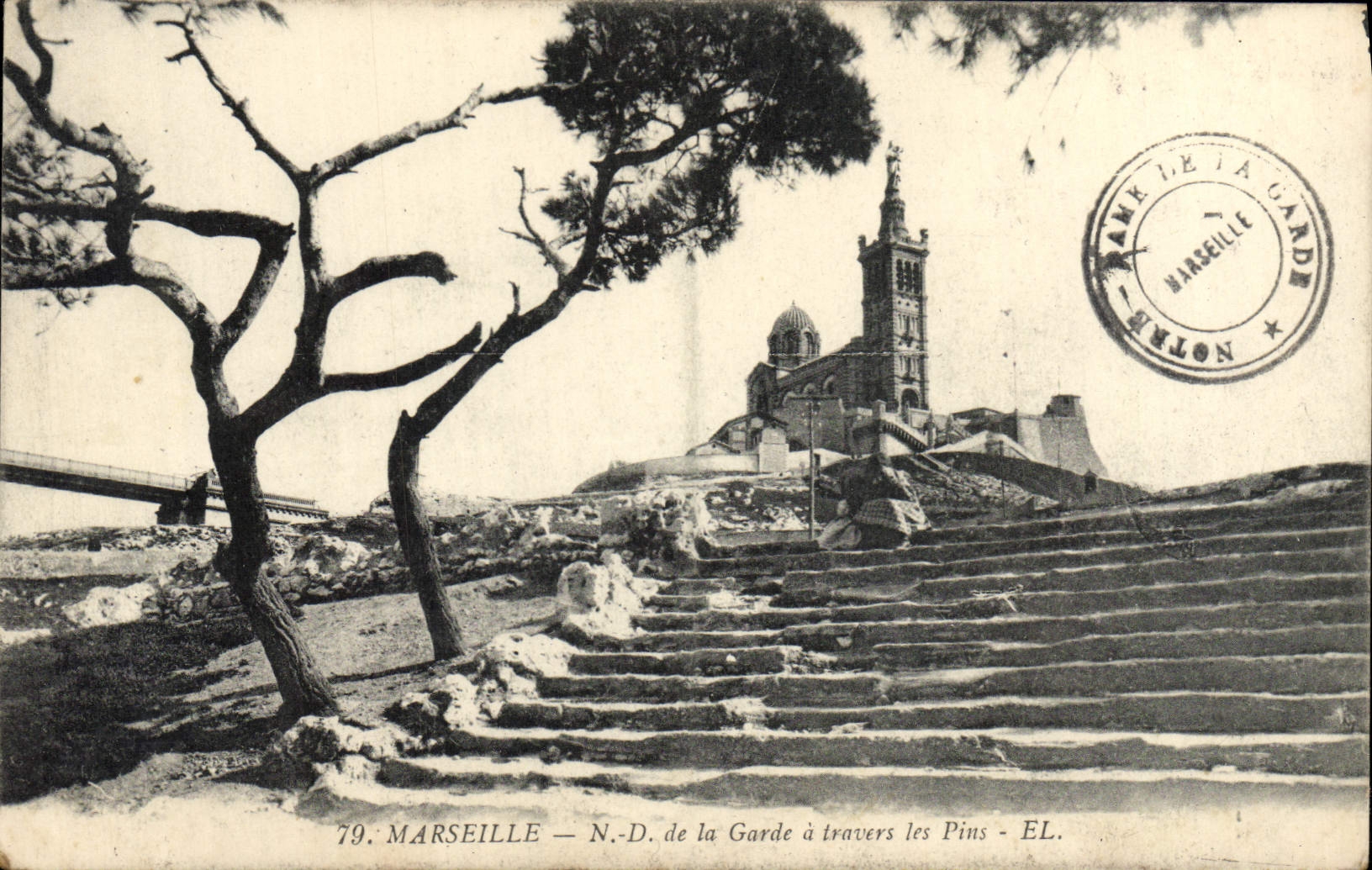CPA Marseille N D De La Garde A Travers Les Pins