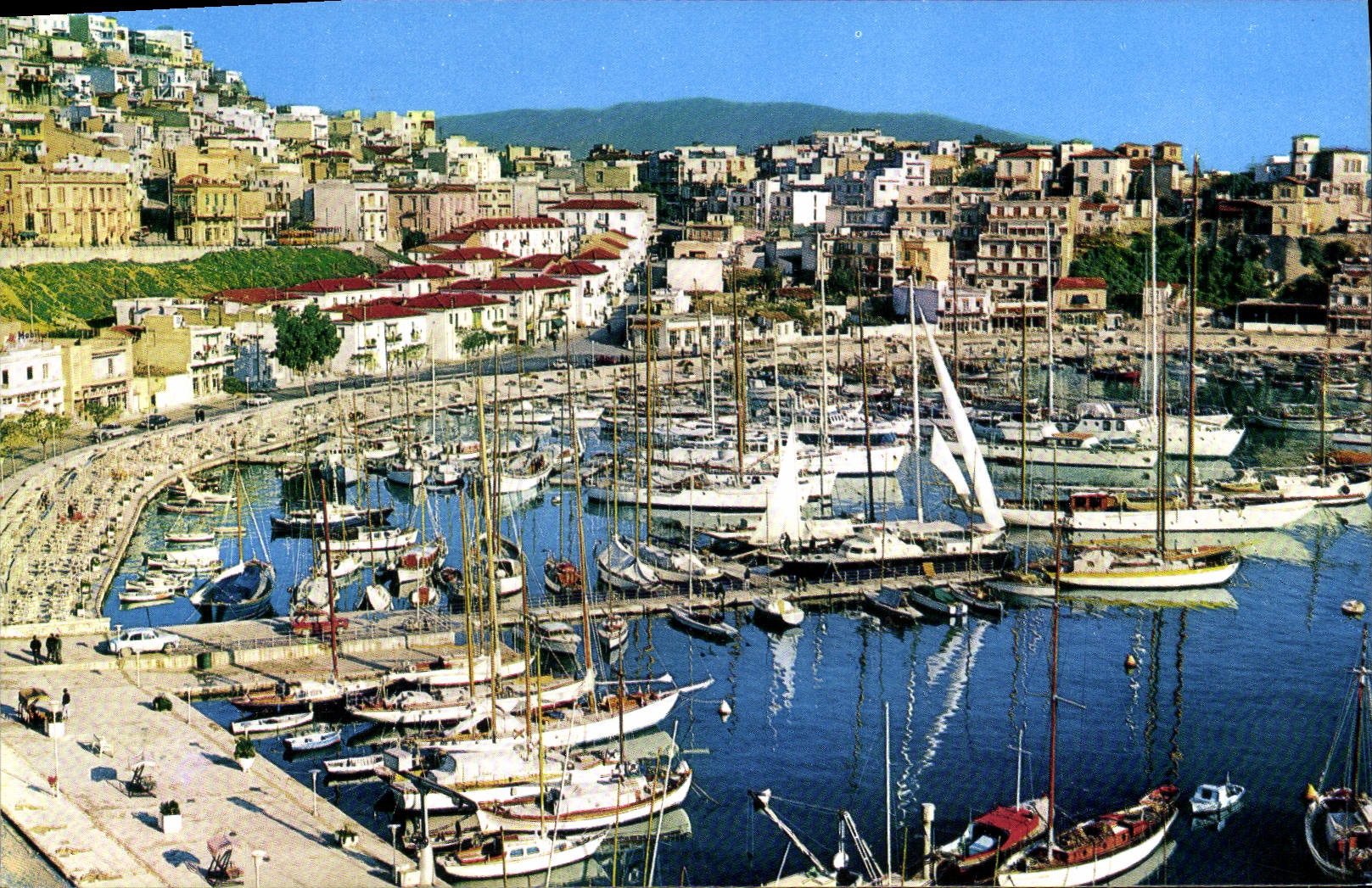 MODERN CARD Mikrolimano Picturesque Harbor And Yachting Centers Olympic Airways