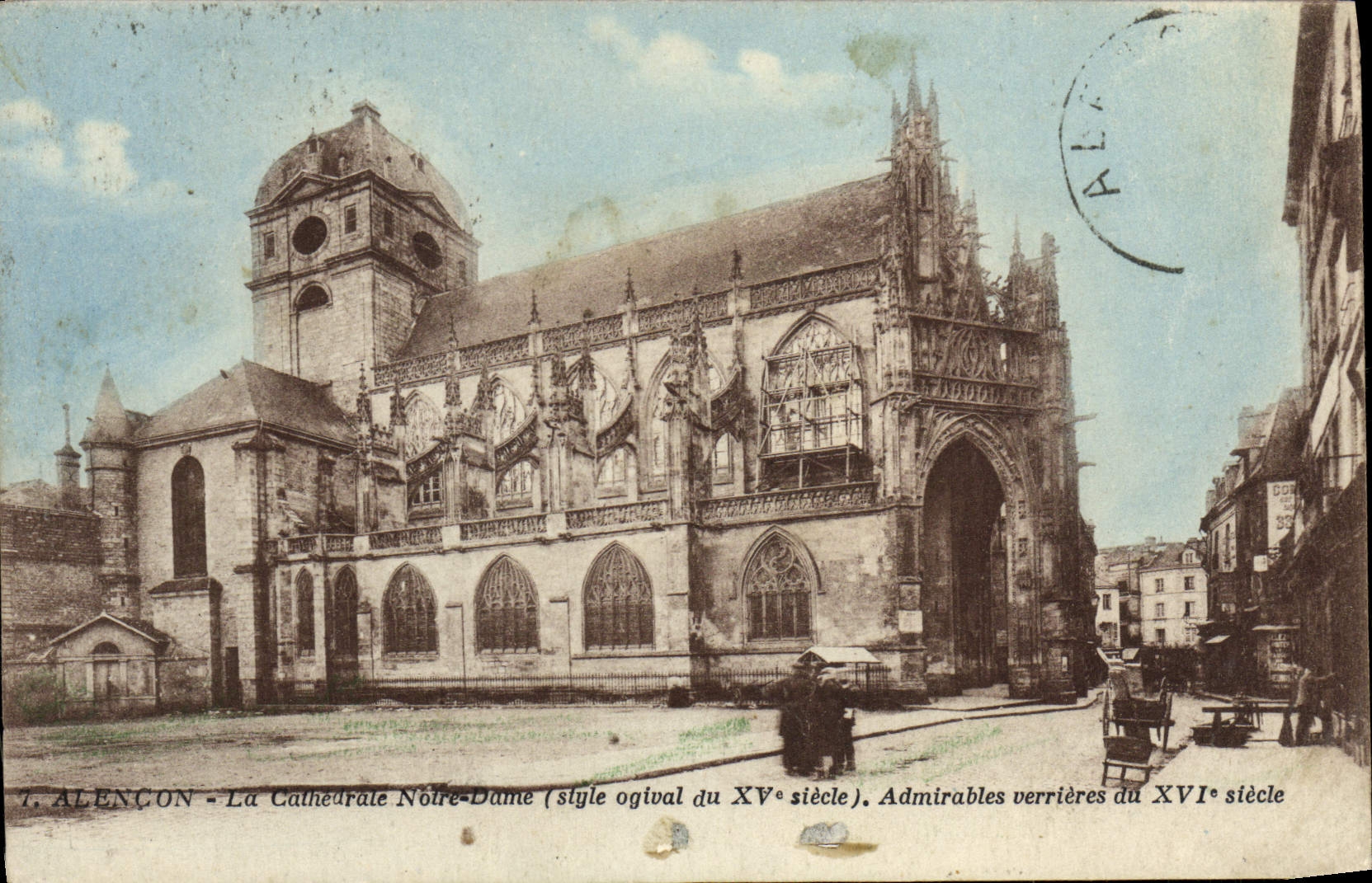 CPA Alencon La Cathedrale notre Dame