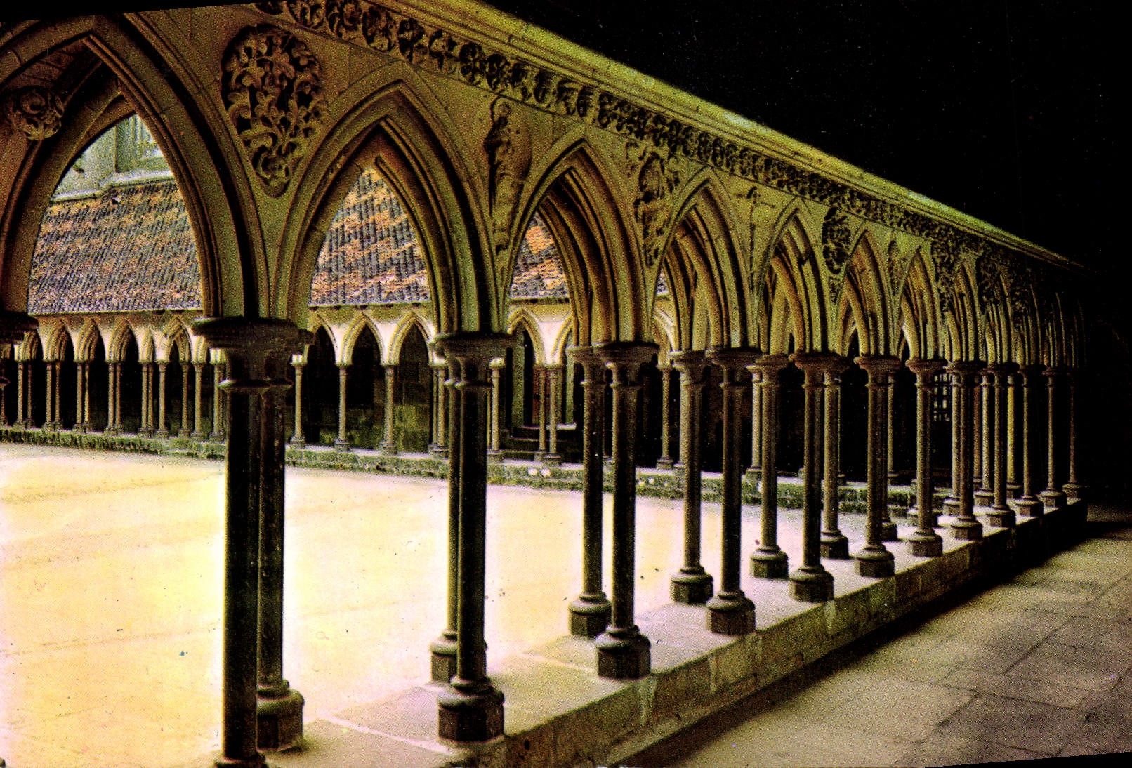 MODERN CARD the Mount St Michel the Cloister