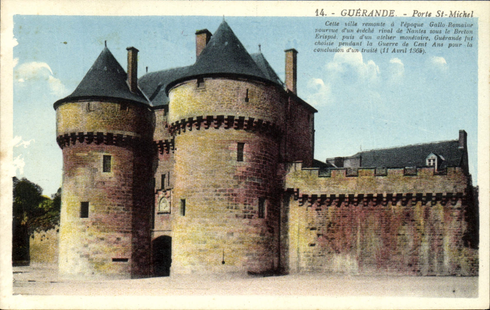VINTAGE POSTCARD Guerande Carries St Michel