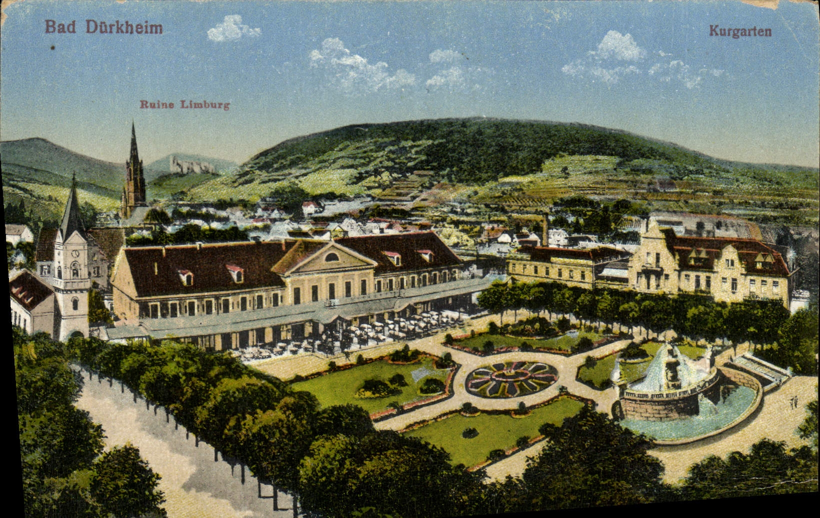 VINTAGE POSTCARD Bad Durkheim Kurgaten