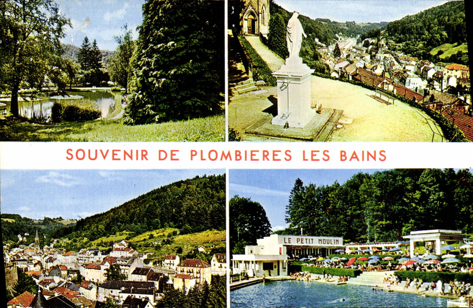 MODERN CARD To remember De Plombieres Les Bains the park View the small mill