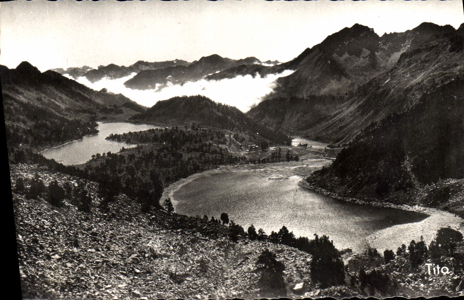 MODERN CARD Valley D' Aure Lakes Aubert And Aumar