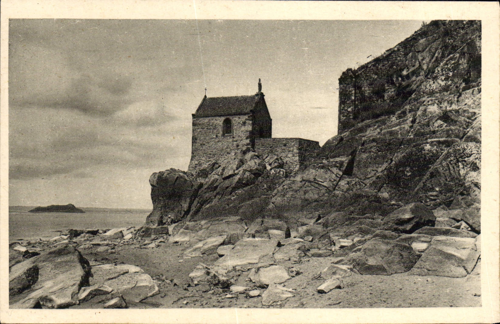 CPA Mont Saint Michel La Chapelle Saint Aubert