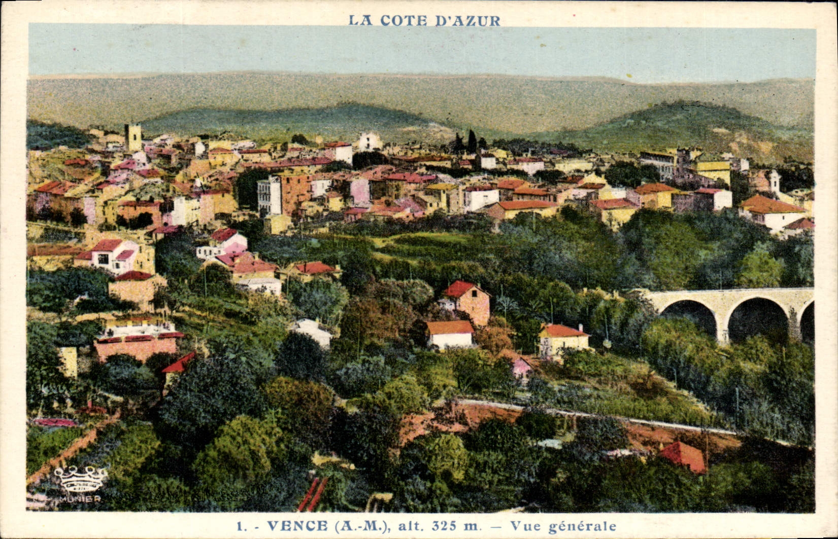CPA La Cote d'Azur Vence Vue Generale