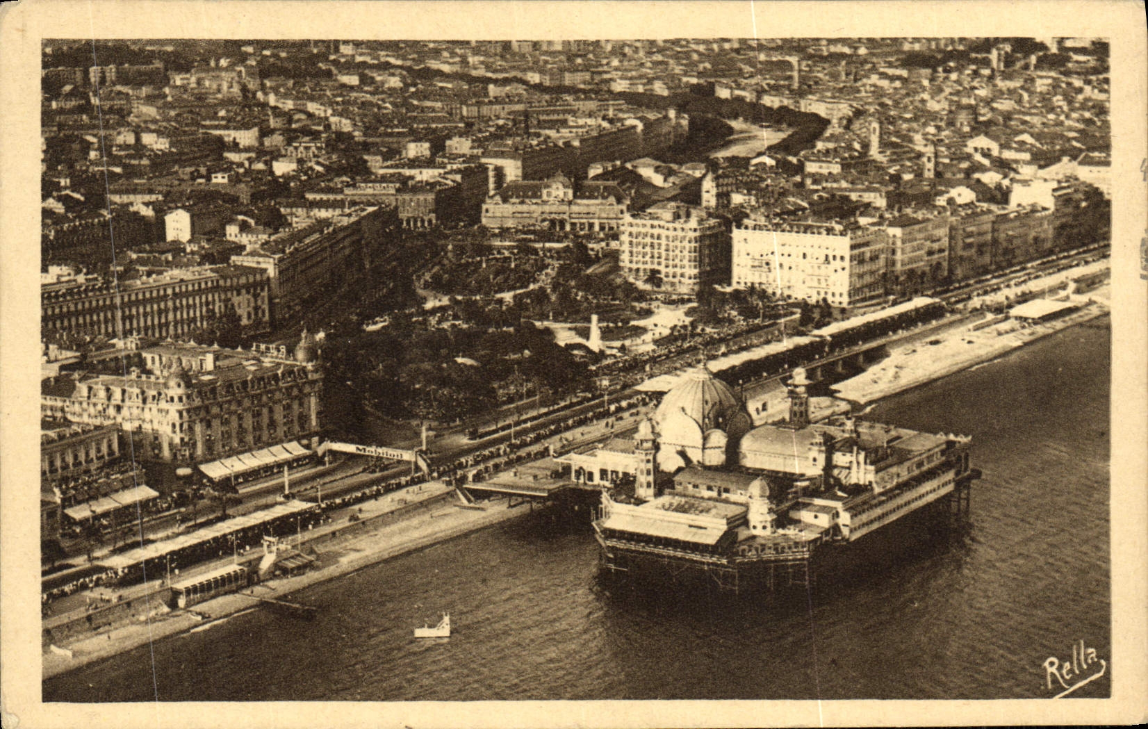 POSTAL de la VENDIMIA Niza el casino del embarcadero la caminata del inglés y de los jardines Albert 1r