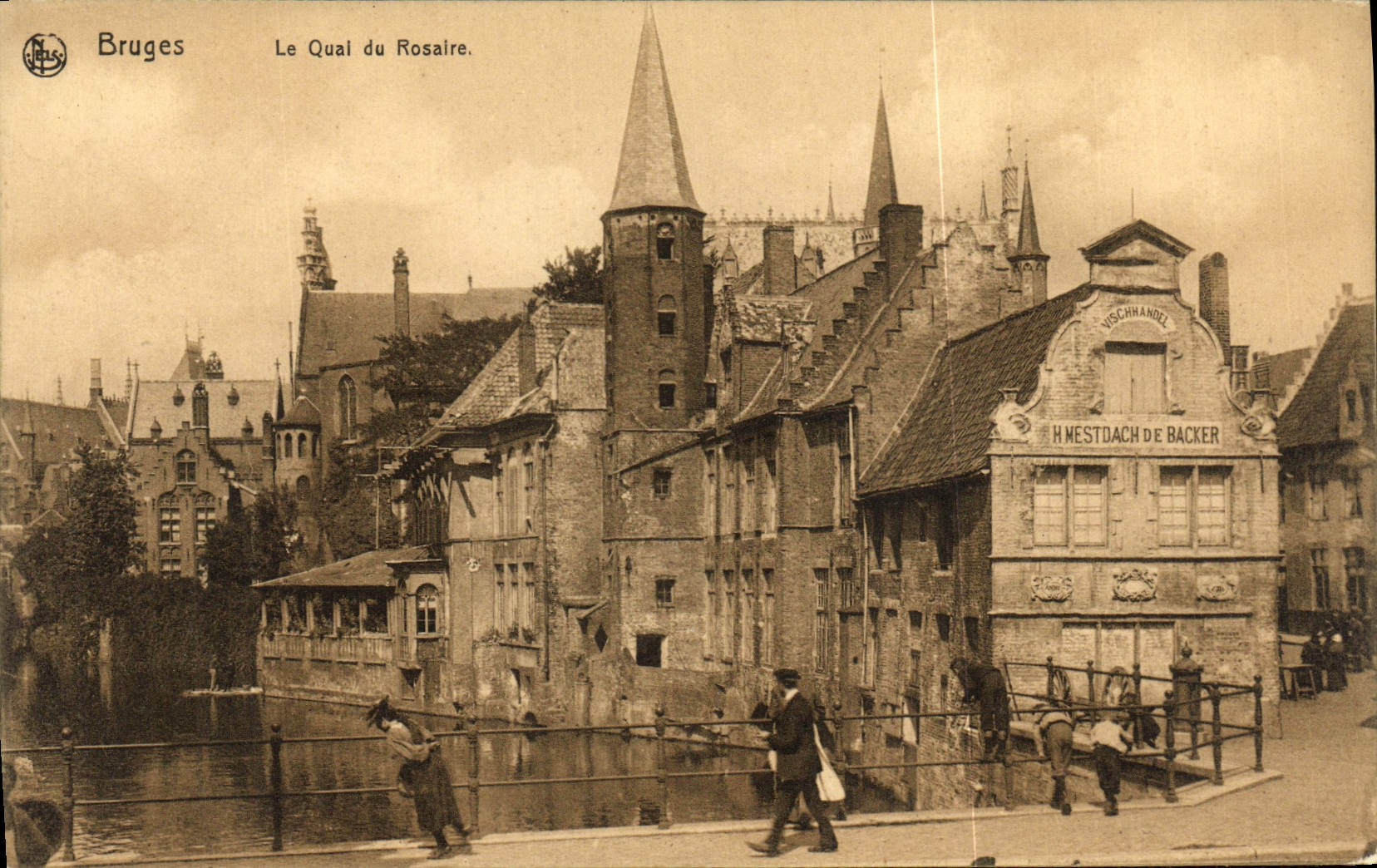 POSTAL Brujas de la VENDIMIA el Quay del rosario