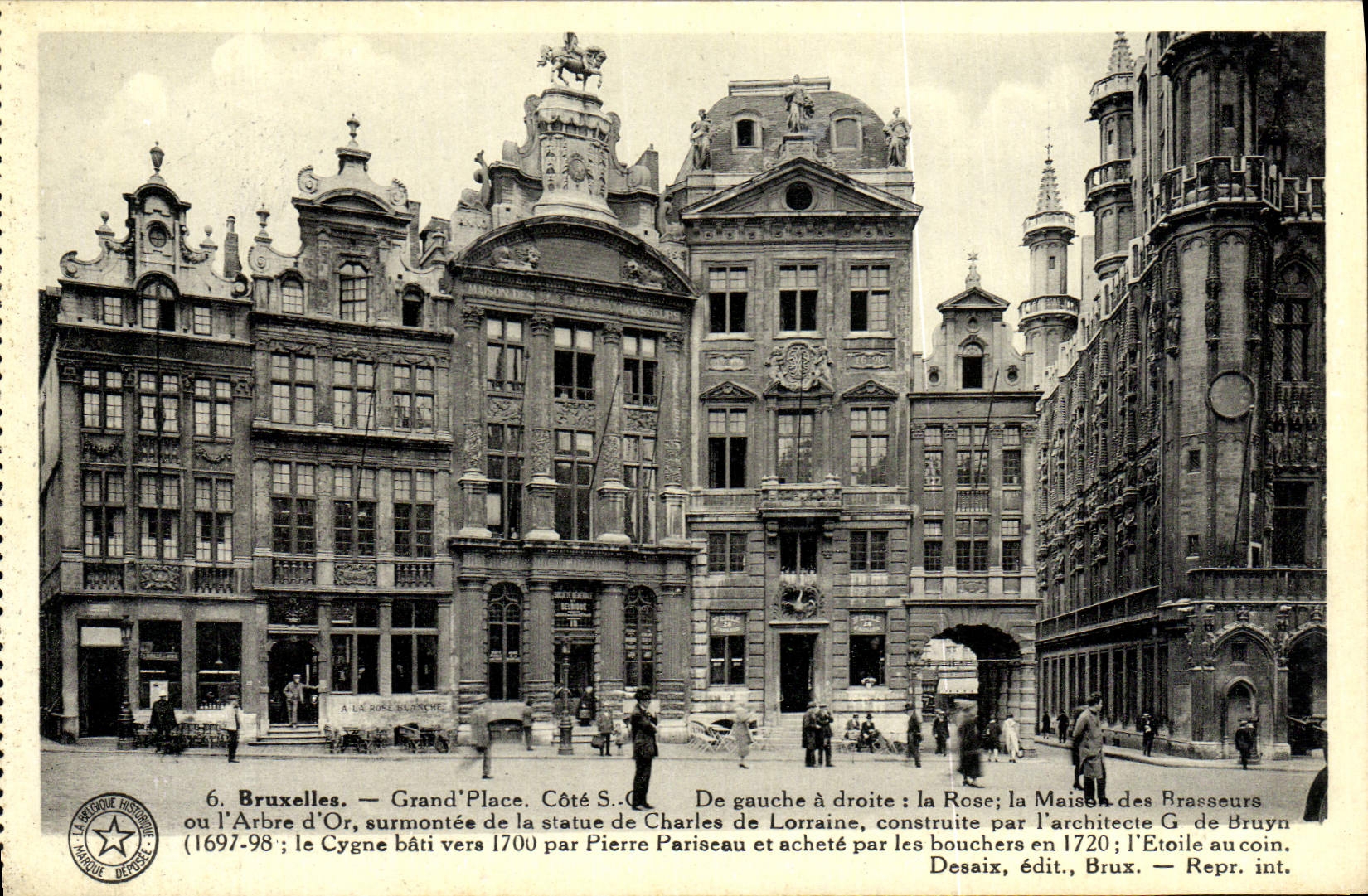 VINTAGE POSTCARD Brussels Grand Places House of the Brewers or the gold Tree