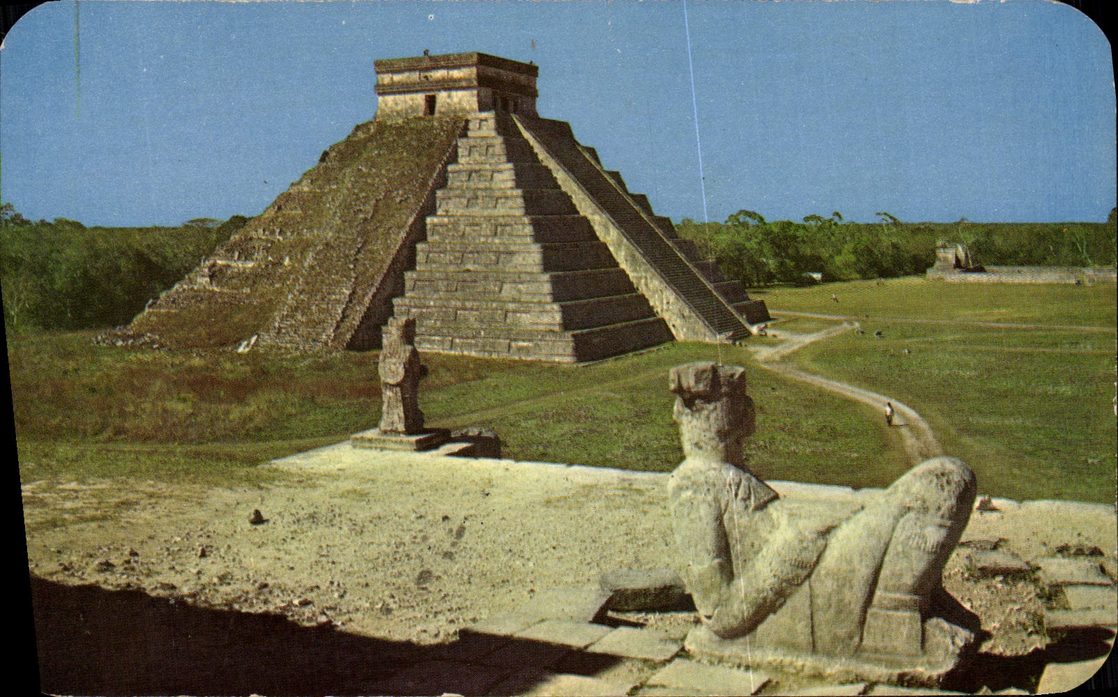 MODERN CARD El Castillon The Castle Chichen Itza Yucatan Mexico City