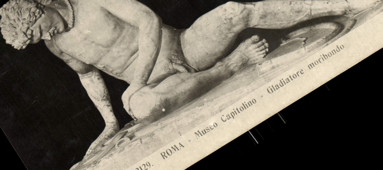 Moribondo de Roma Museo Capitolino Gladiatore de la POSTAL de la VENDIMIA