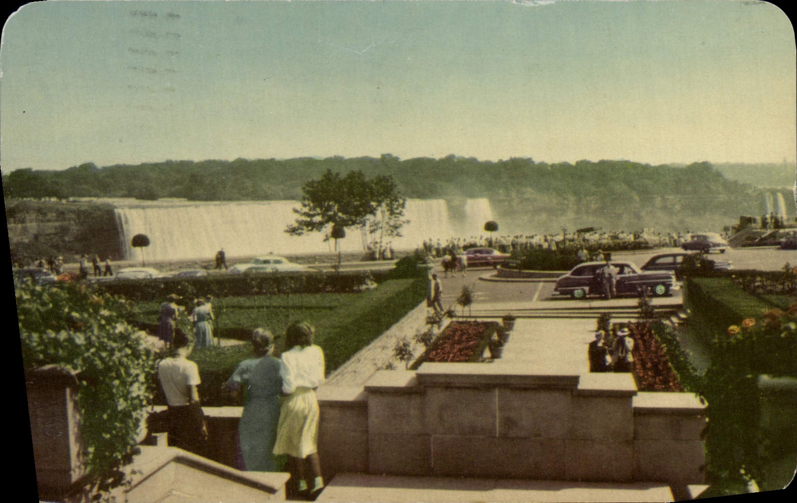 POSTAL MODERNA jardines y catarata Niagara Falls Ontario Canadá de Oakes