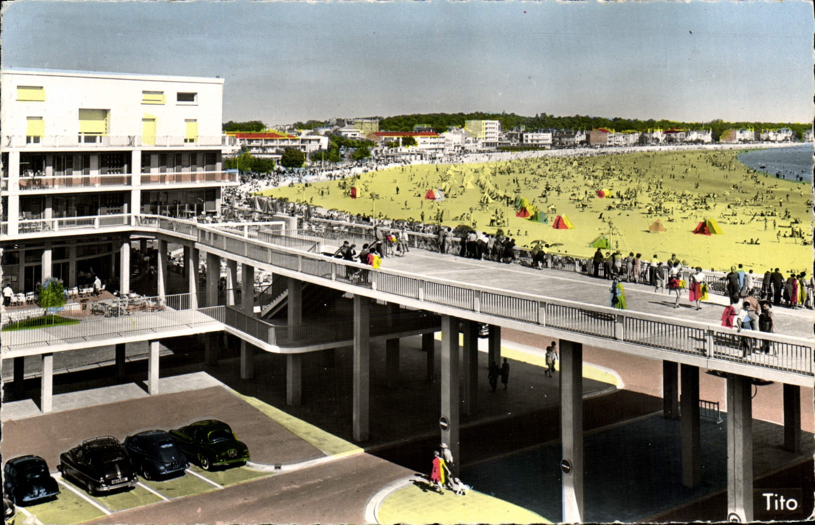 POSTAL MODERNA Royan el pórtico la playa