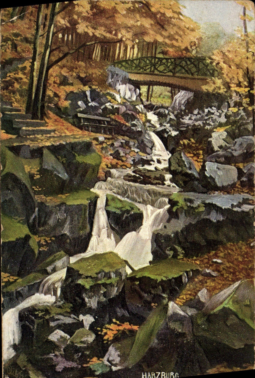 CPA Harzburg Der Riefenbach 