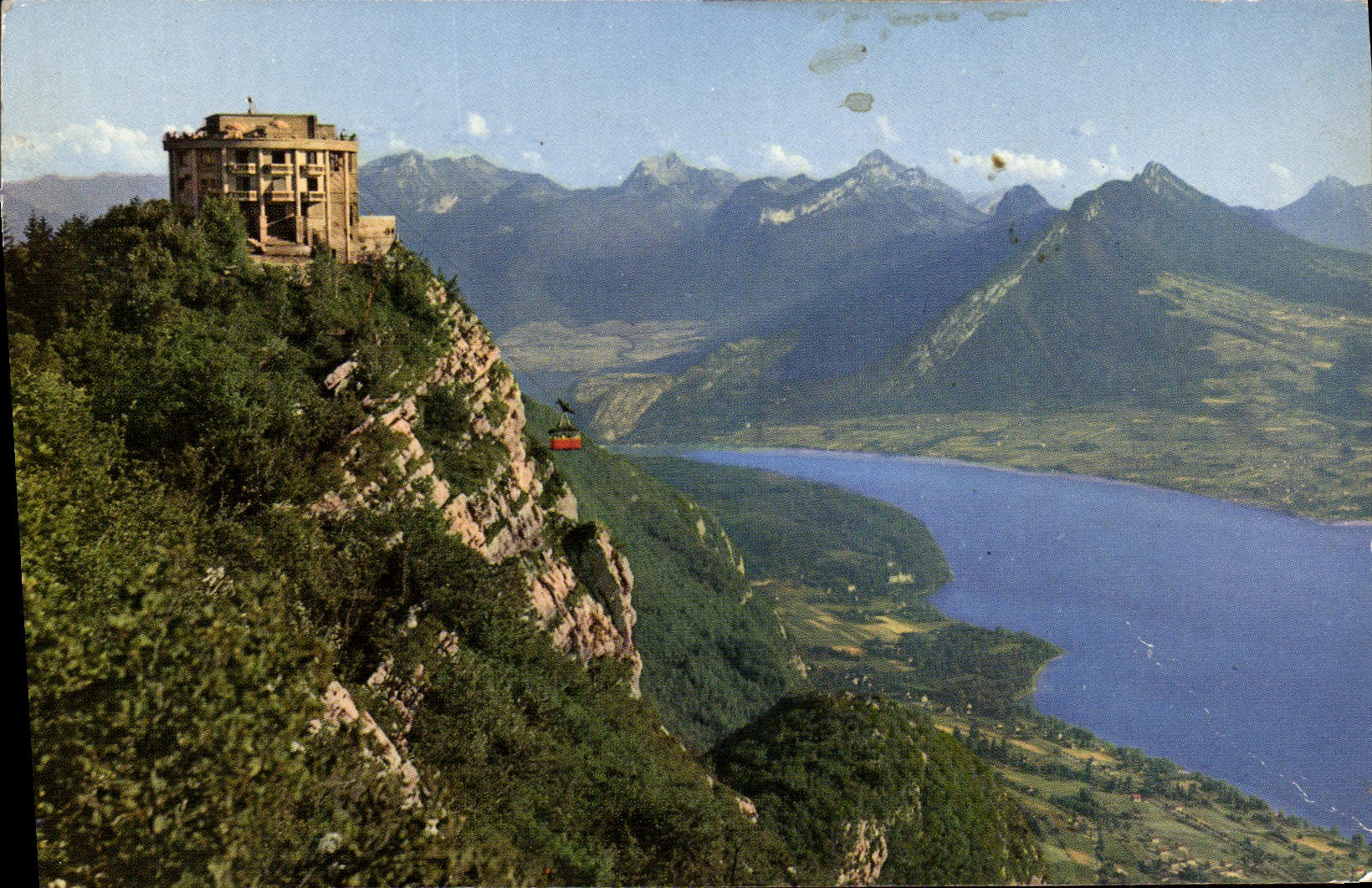 POSTAL MODERNA estación de Superievre del lago annecy del teleférico del montaje de Veyrier