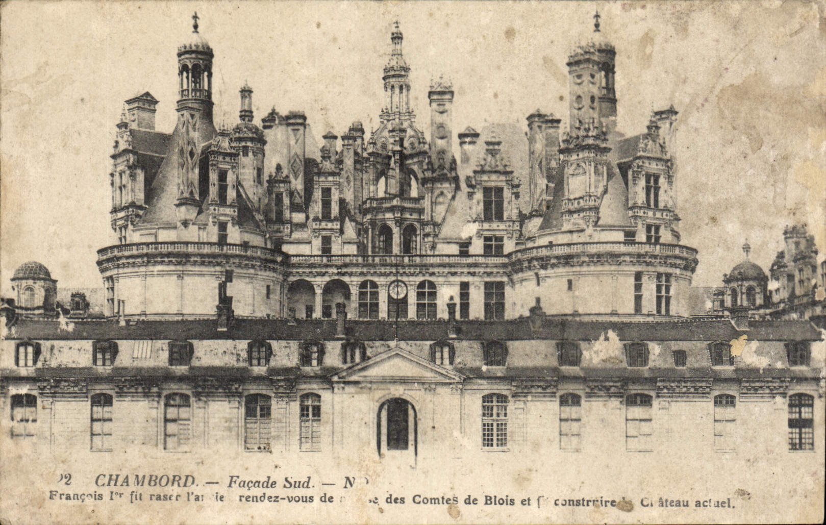 VINTAGE POSTCARD Chambord Southern Frontage
