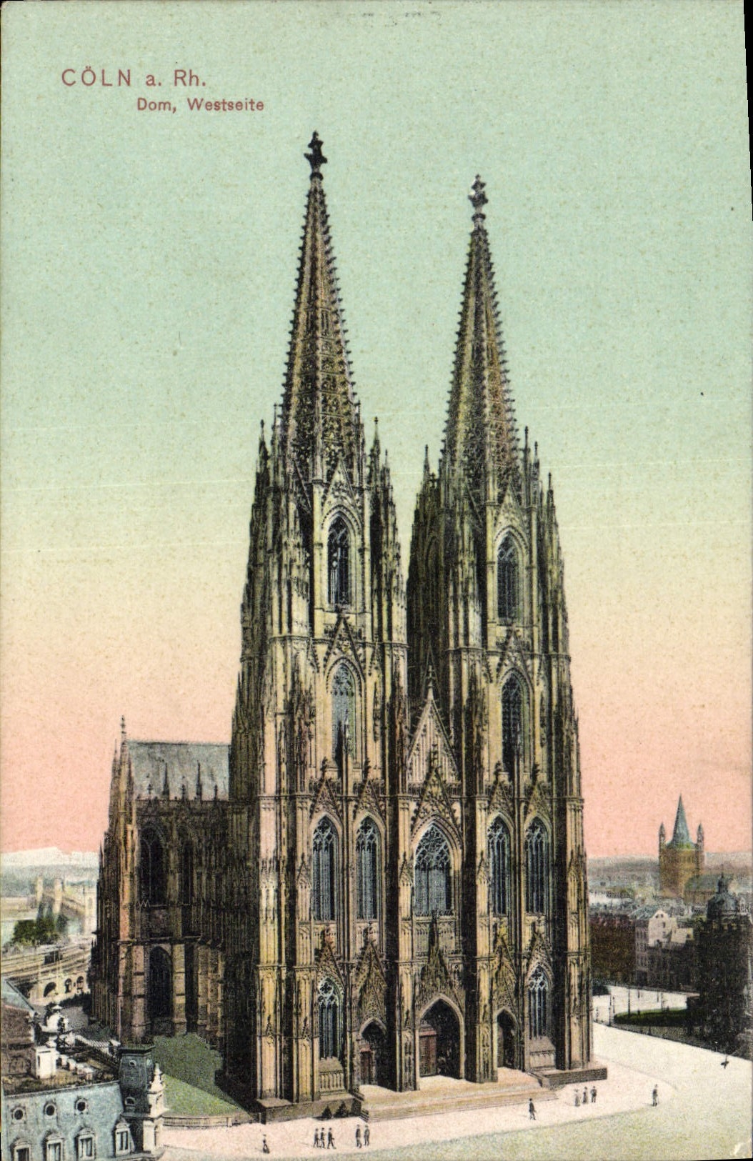 Dom Westseite el derecho de Coln de la POSTAL de la VENDIMIA