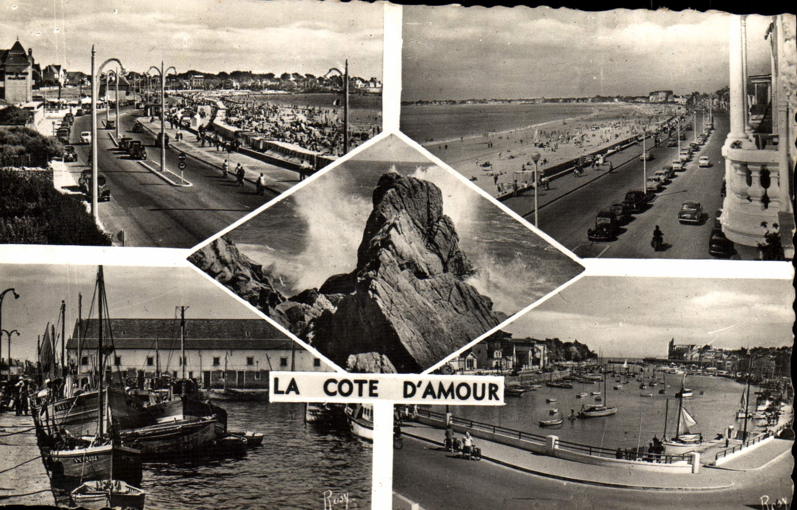 POSTAL MODERNA dimensión del amor de Pornichet entre Batz y Croisic Pouliguen