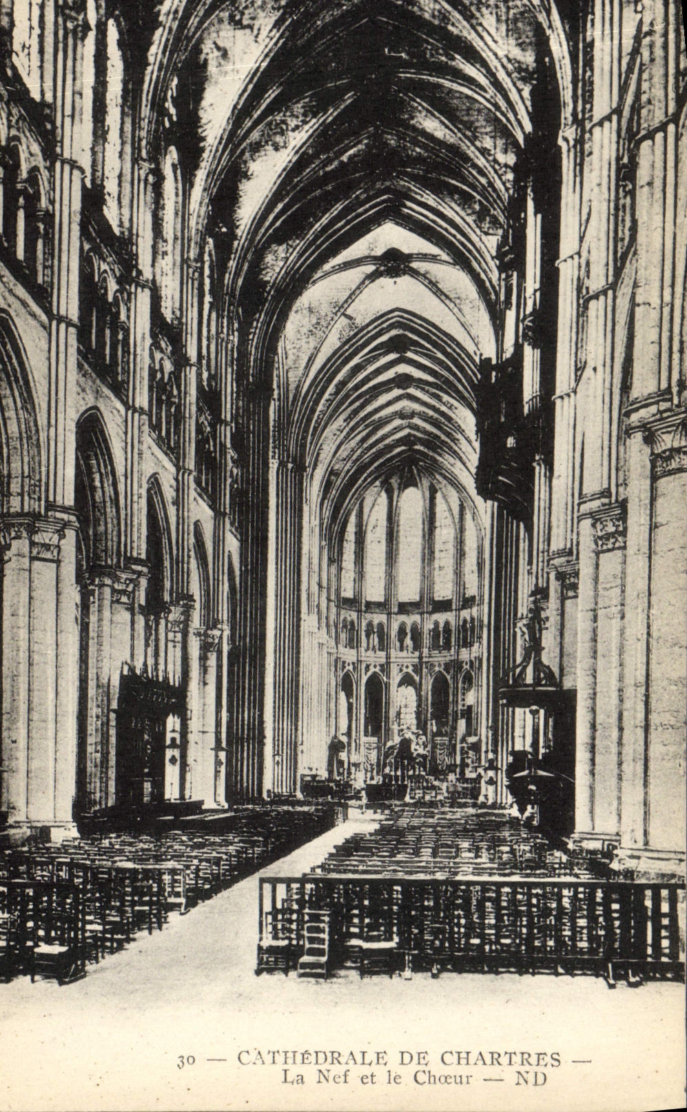 CPA Cathedrale De Chartres La nef et le choeur