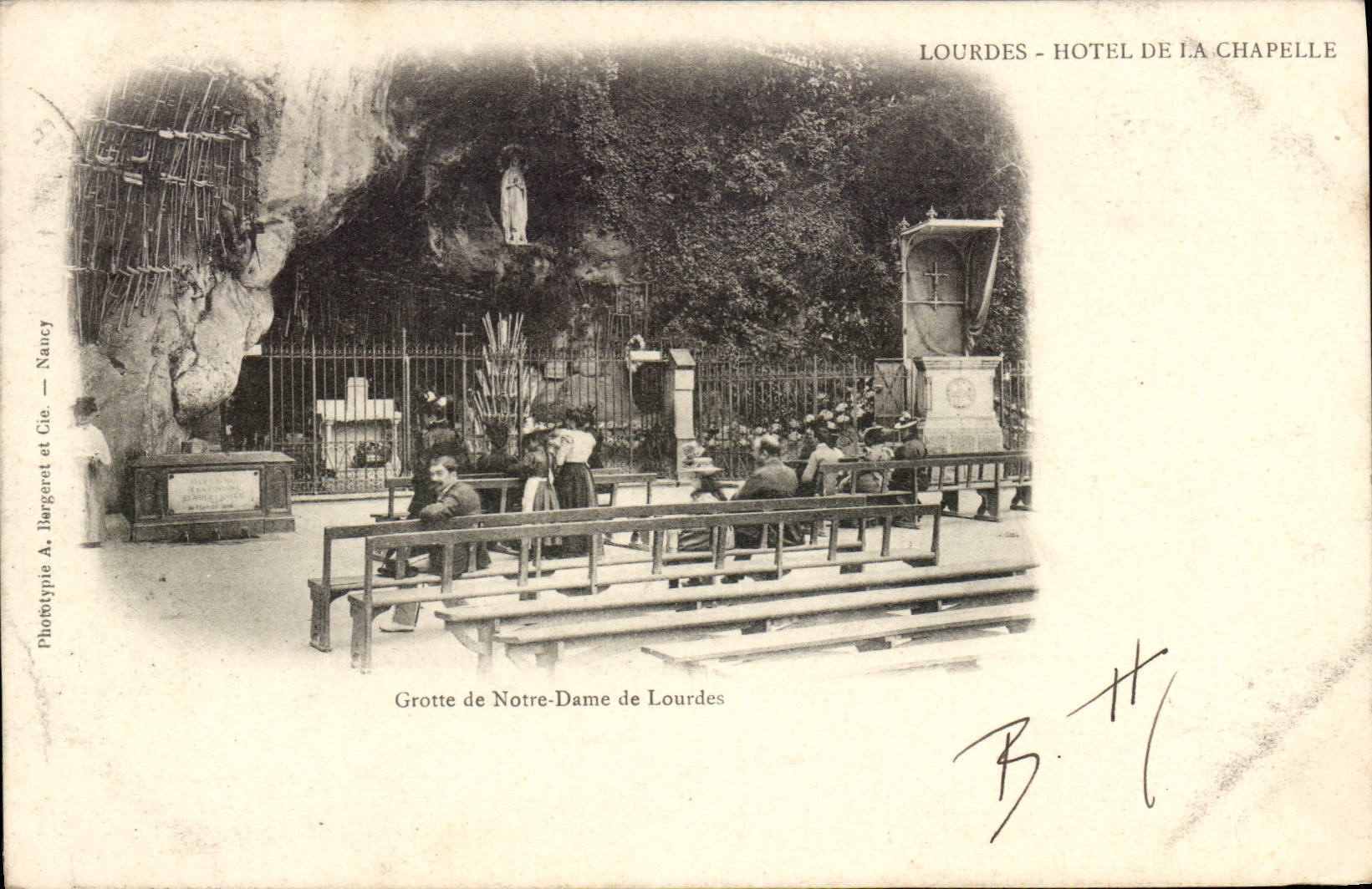 CPA Lourdes Hotel De La Chapelle Grotte de Notre Dame de lourdes