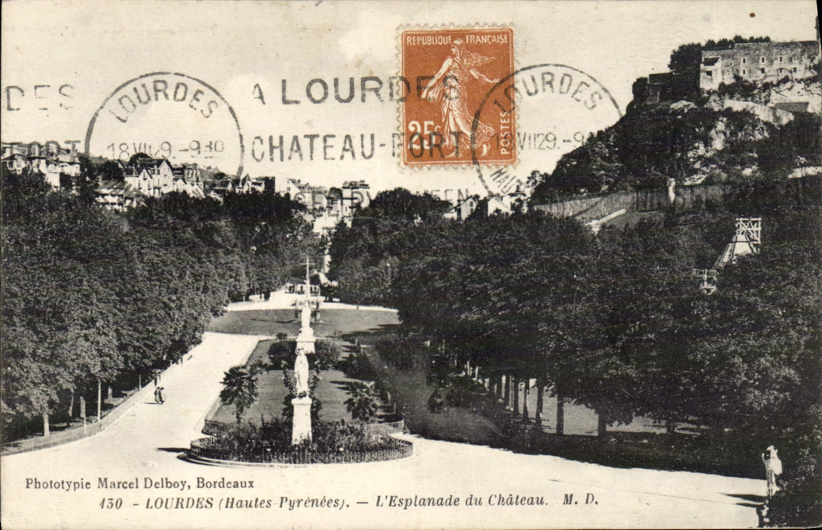 VINTAGE POSTCARD Heavy the Esplanade of the Castle