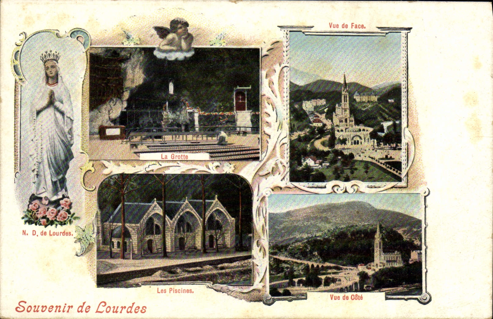 CPA Lourdes Souvenir 