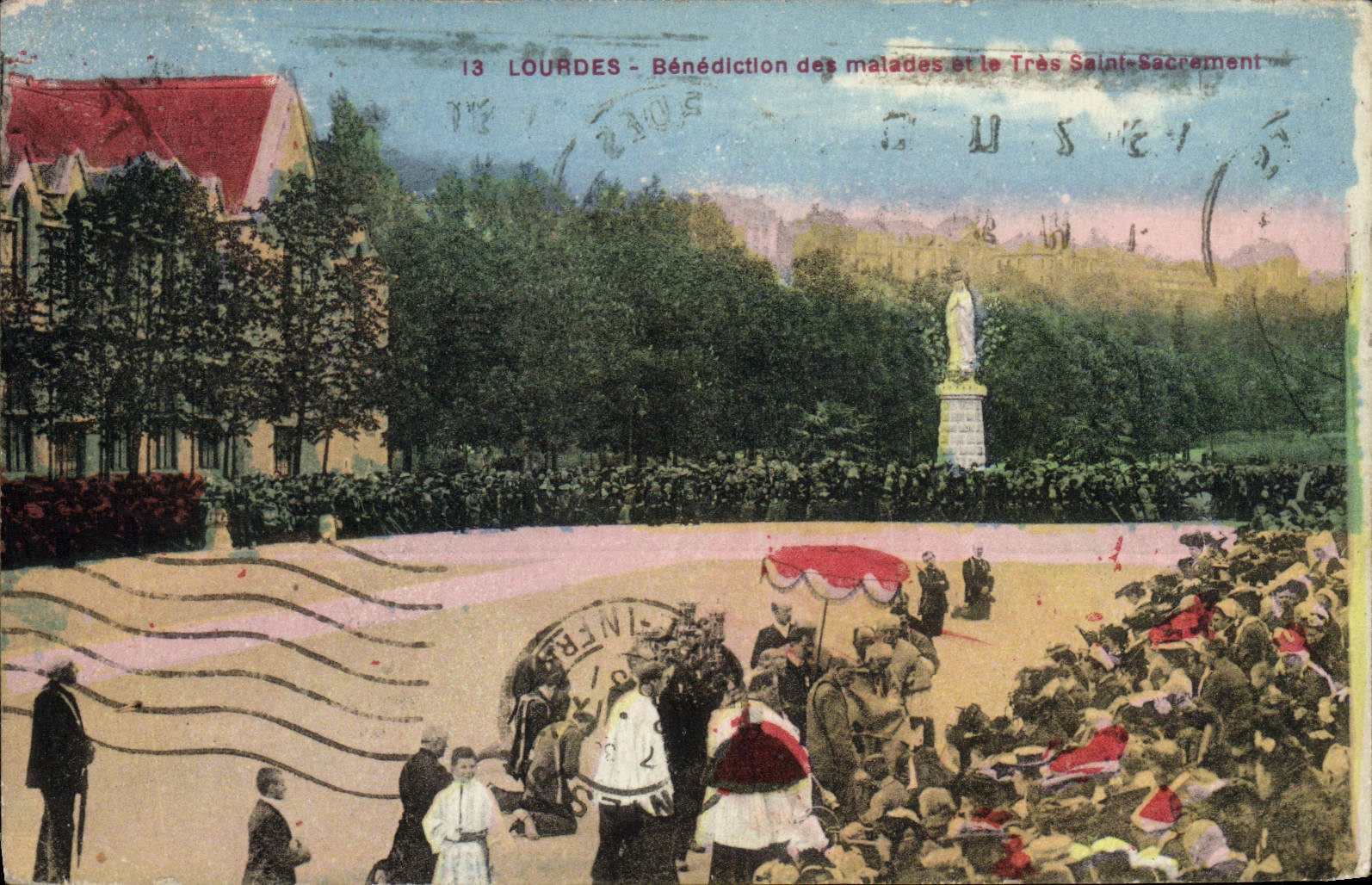 VINTAGE POSTCARD Heavy Blessing Of the Patients and the Very Blessed Sacrament