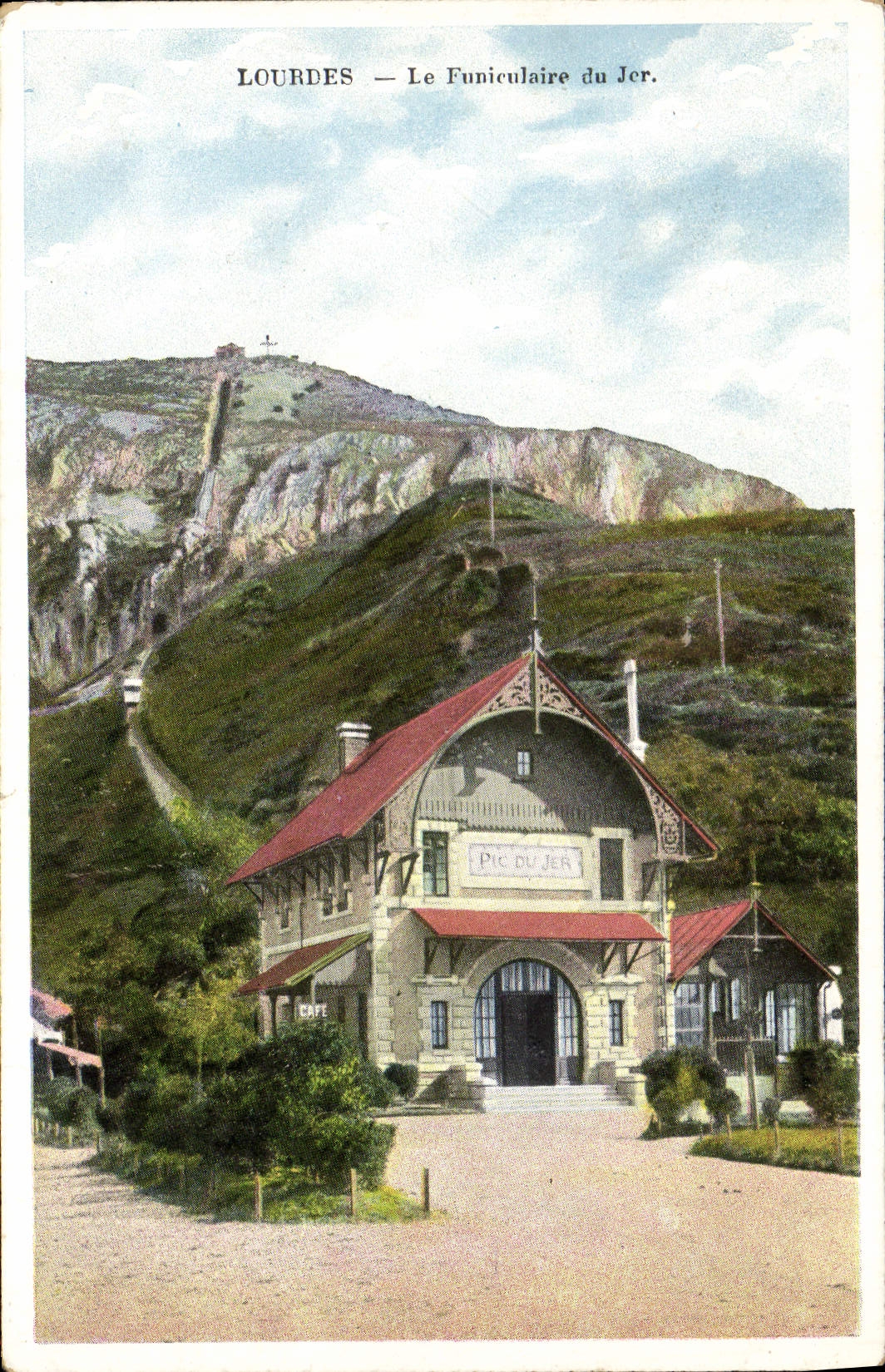VINTAGE POSTCARD Heavy the Funicular of Jer