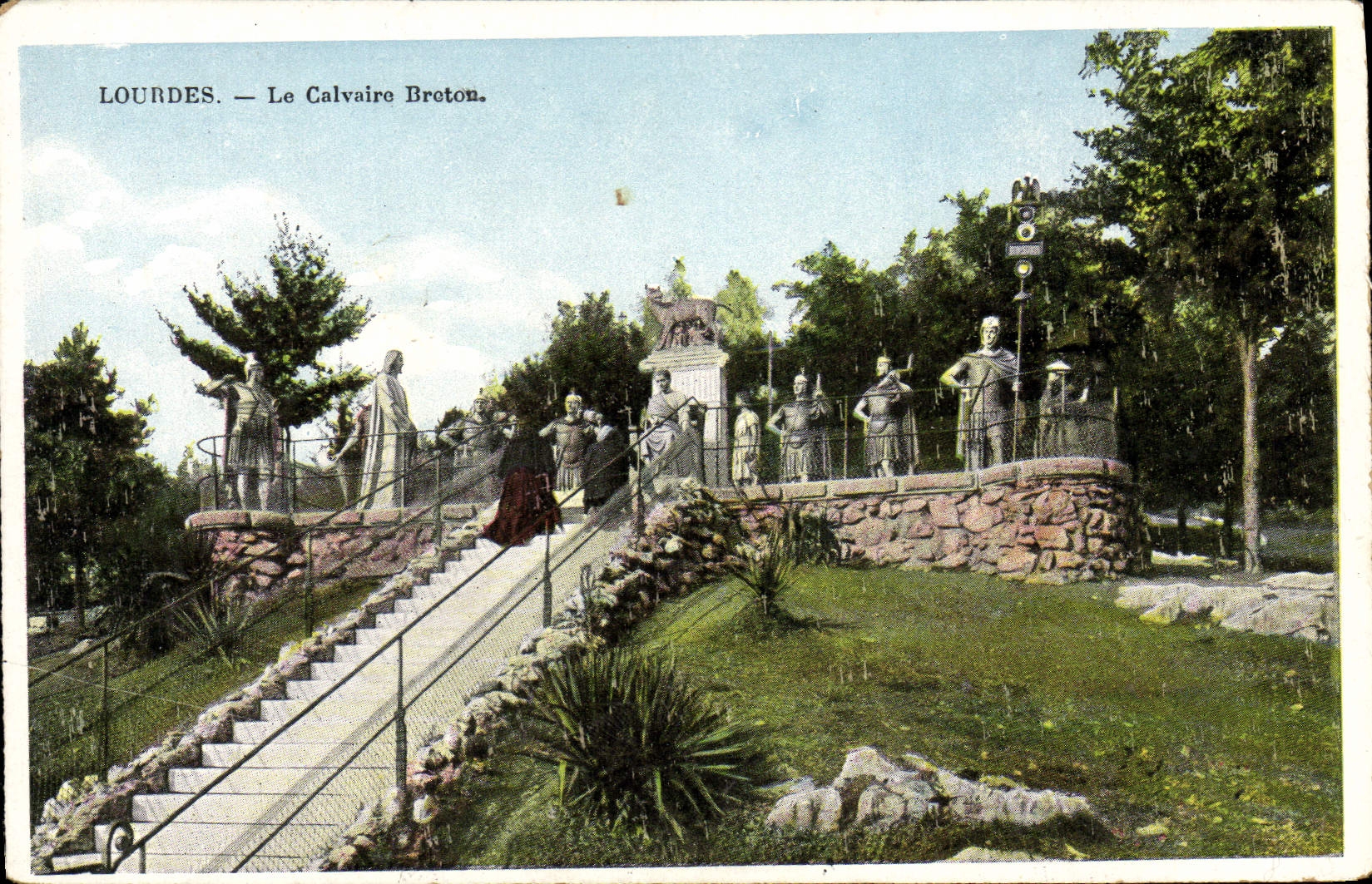 CPA Lourdes Le Calvaire Breton