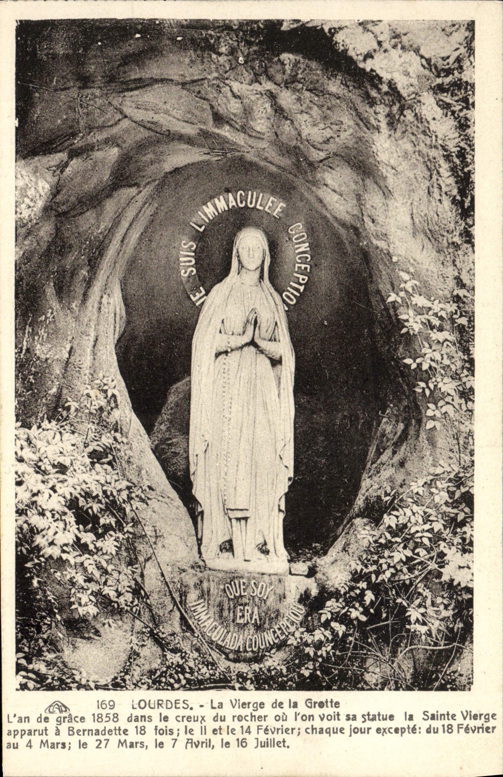 CPA Lourdes La Vierge de la Grotte