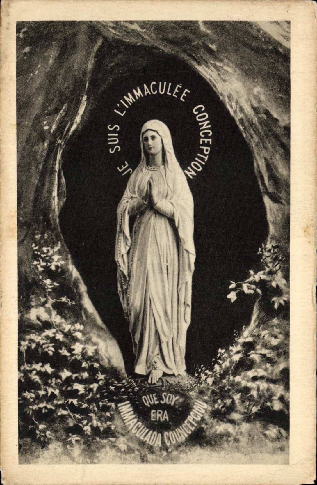CPA Lourdes La Vierge de la Grotte
