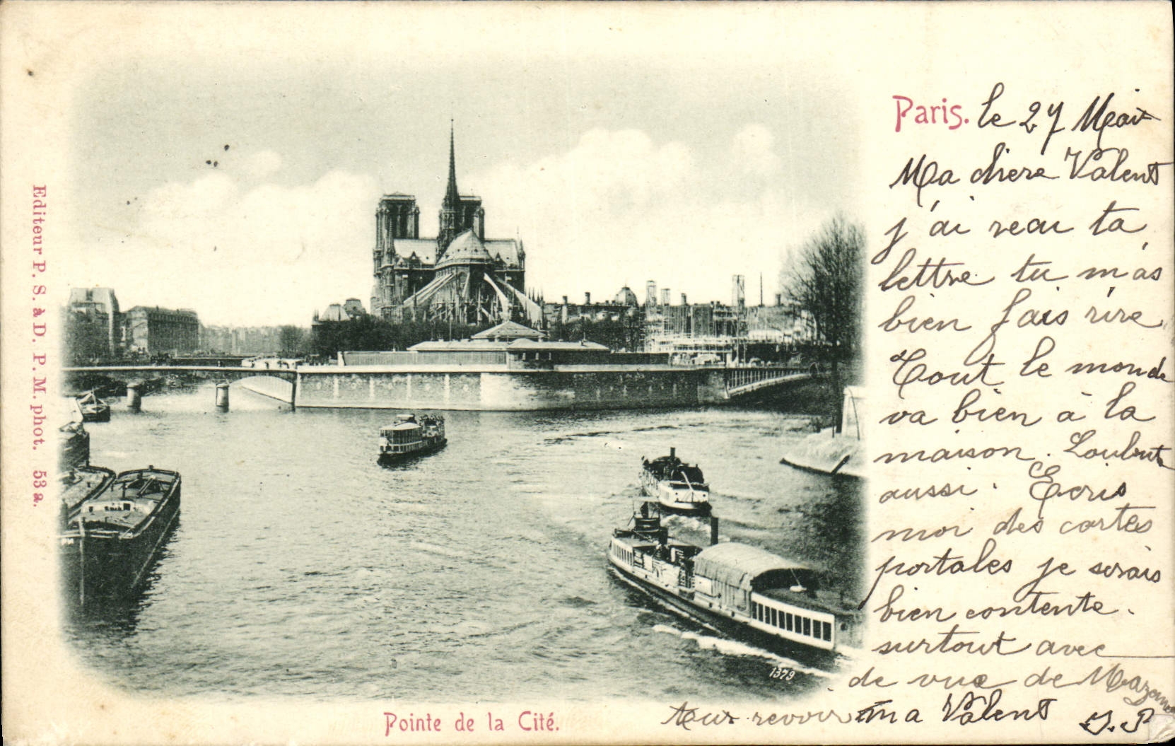 CPA Paris Pointe de la Cite Notre Dame