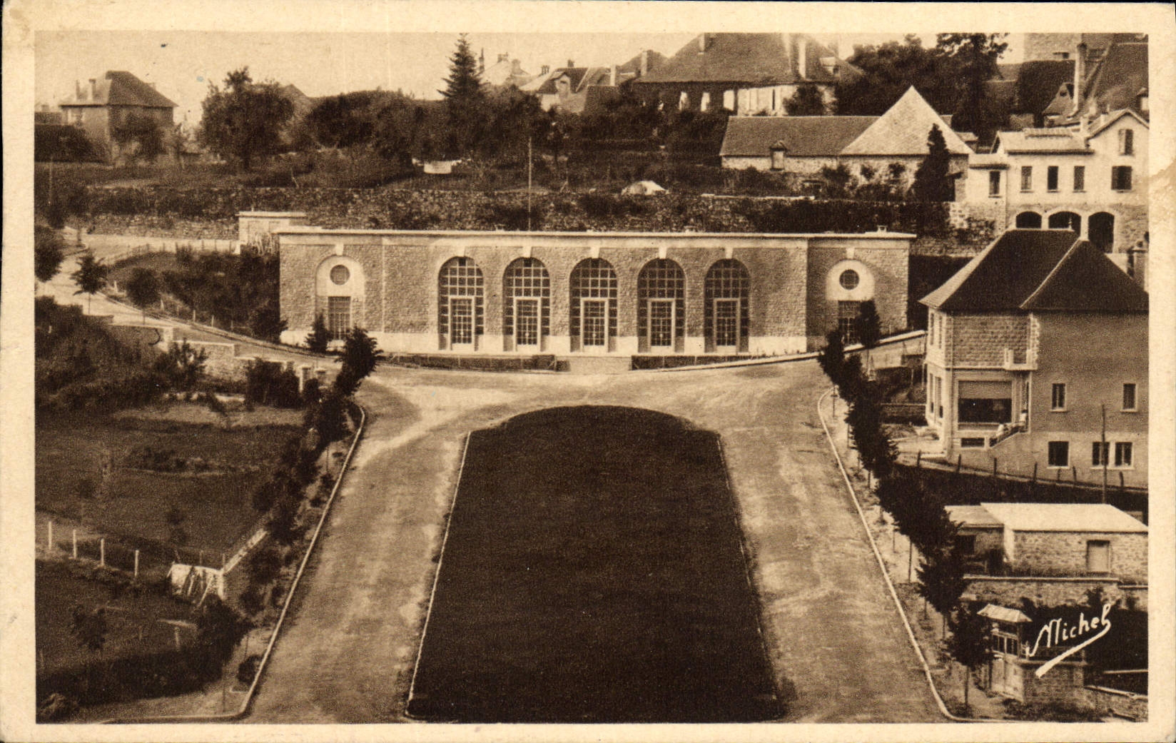 VINTAGE POSTCARD ISCED D' Egletons Village hall
