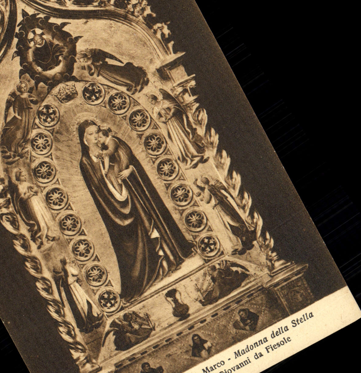 VINTAGE POSTCARD Firenze R museo di S Marco Madonna della Stella